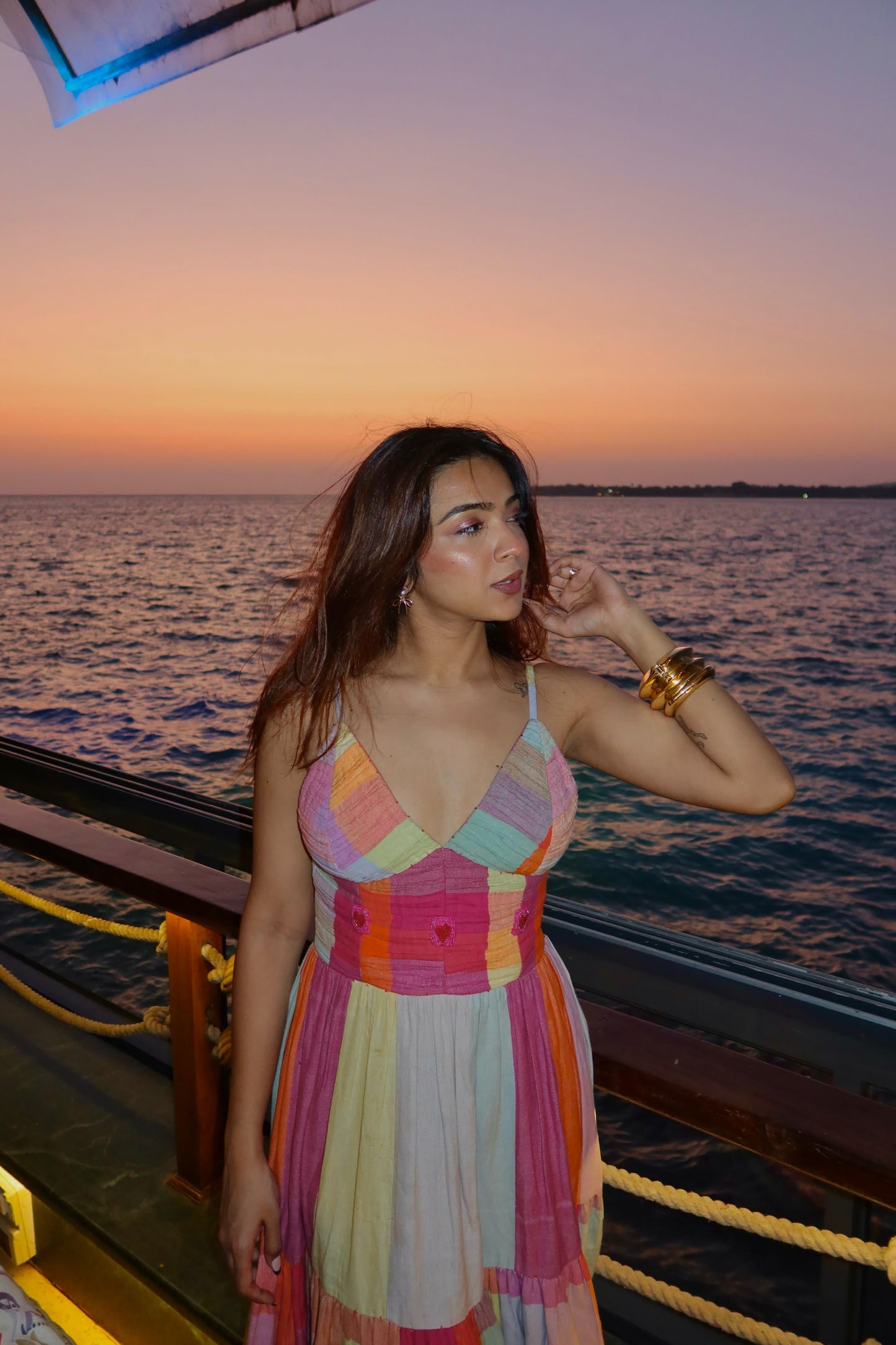 Rebel kid in Spring fling maxi