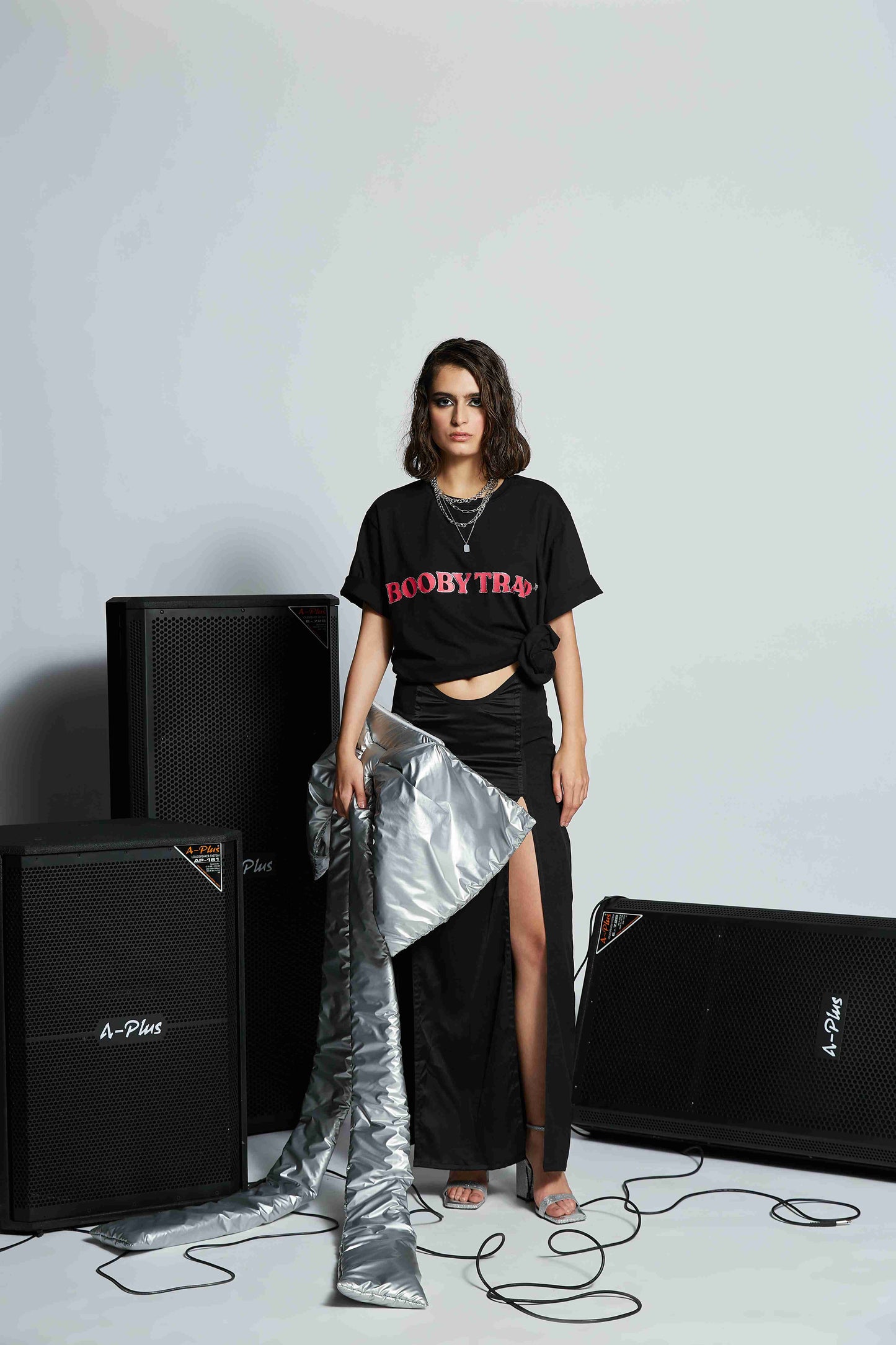 Oversized 'Bowtie' Bag in Silver
