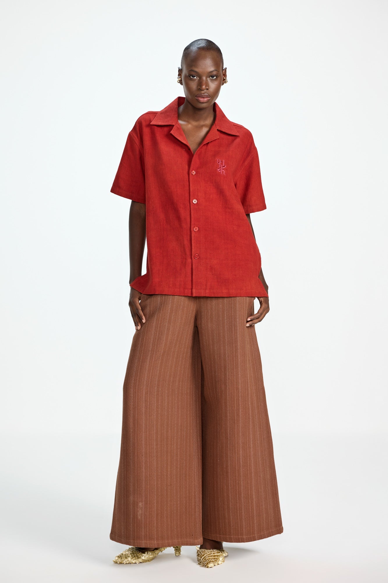 Basics Red Bagru Shirt