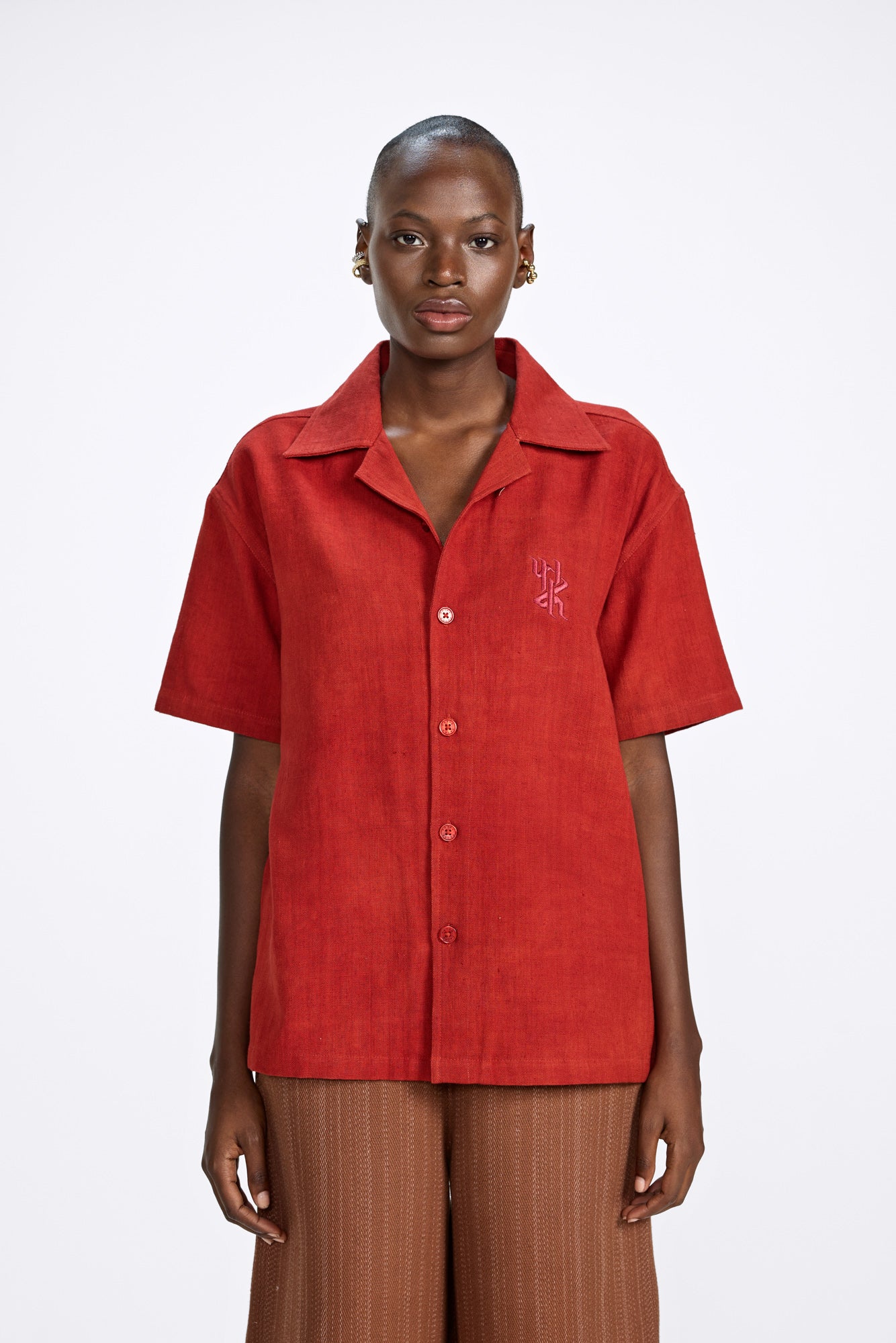 Basics Red Bagru Shirt