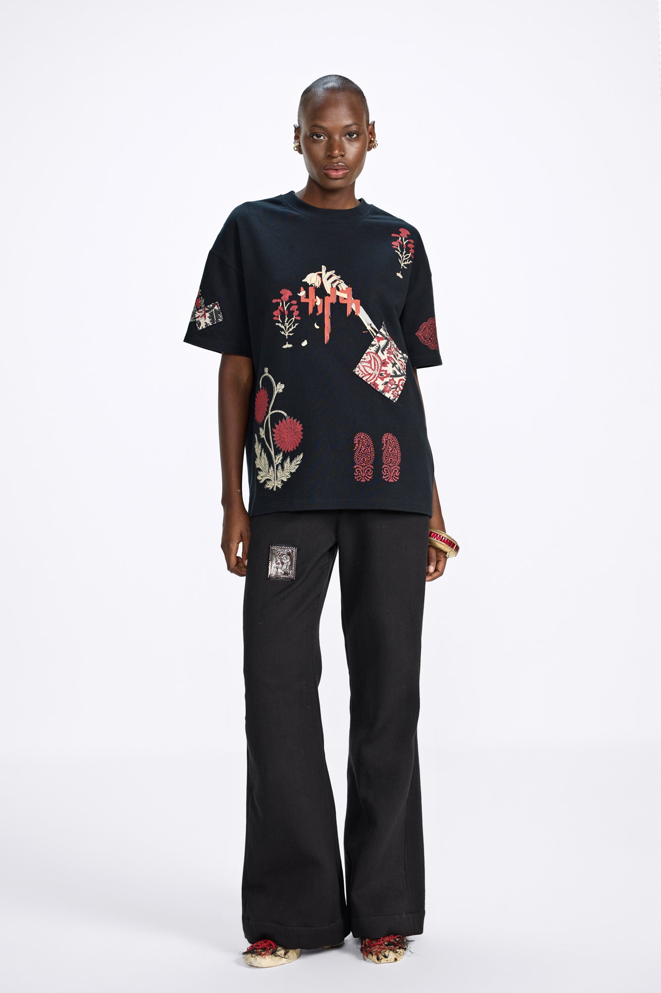 Thinking Loud' Block-Printed T-shirt