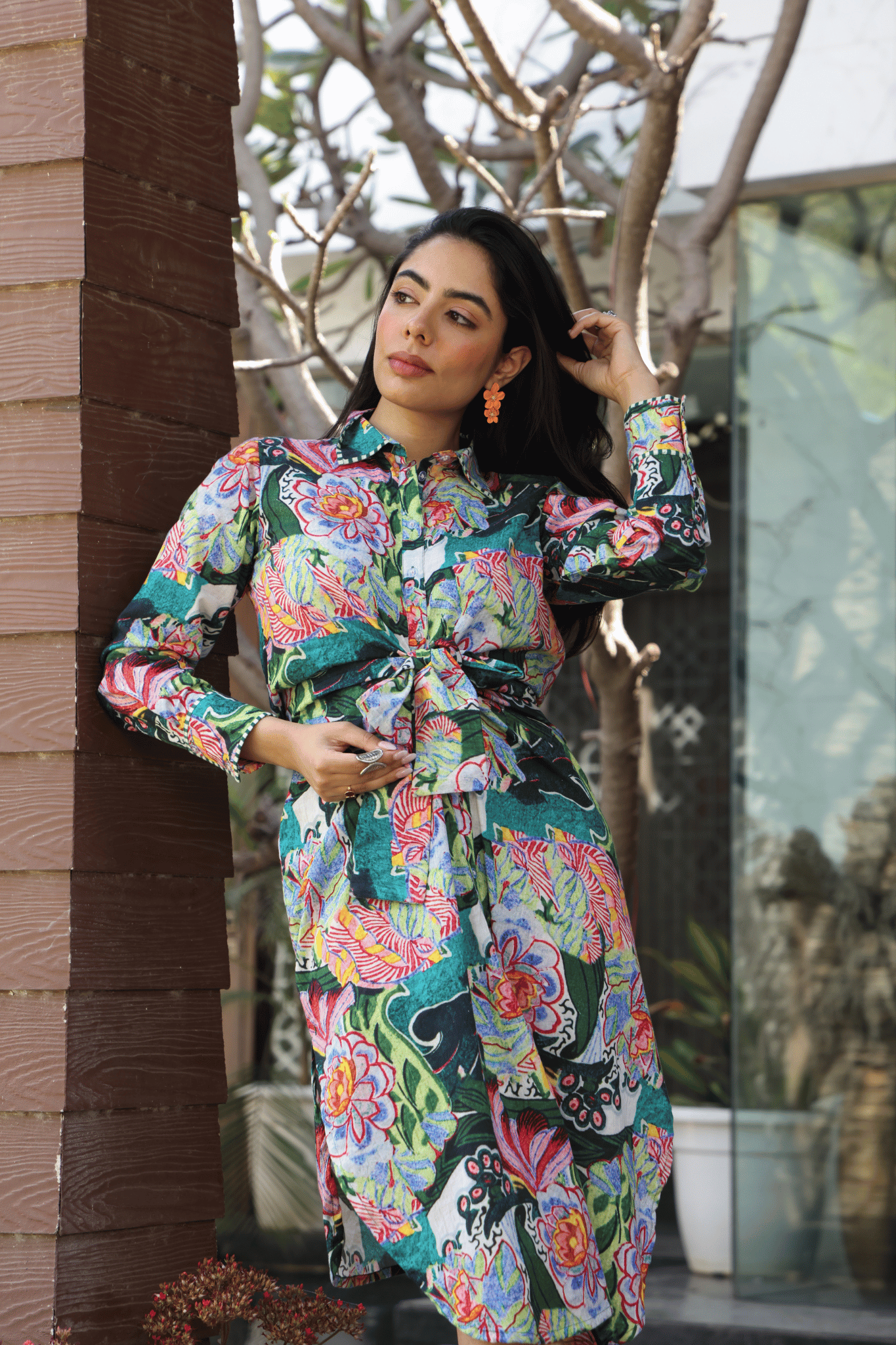 MEHEK Floral shirt
dress