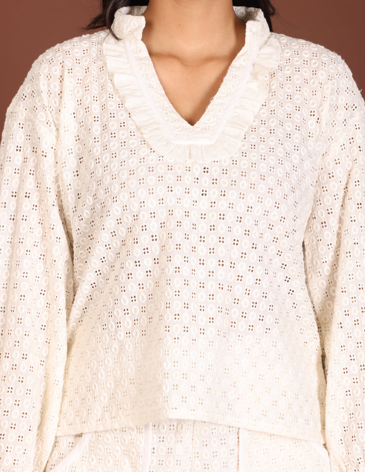 Dezal cotton Schiffli co ord