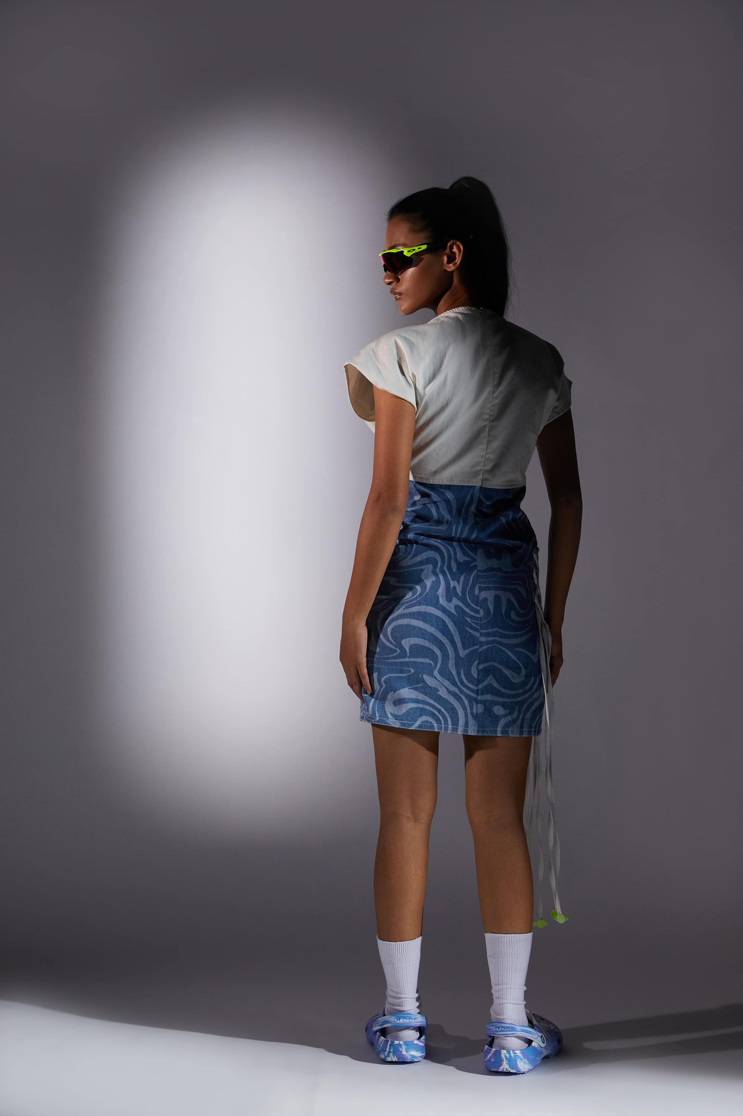 Cut-out Denim Dress