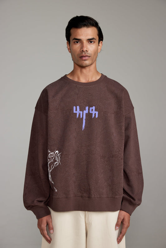 Raat Akeli Hai Blockprinted  Sweatshirt
