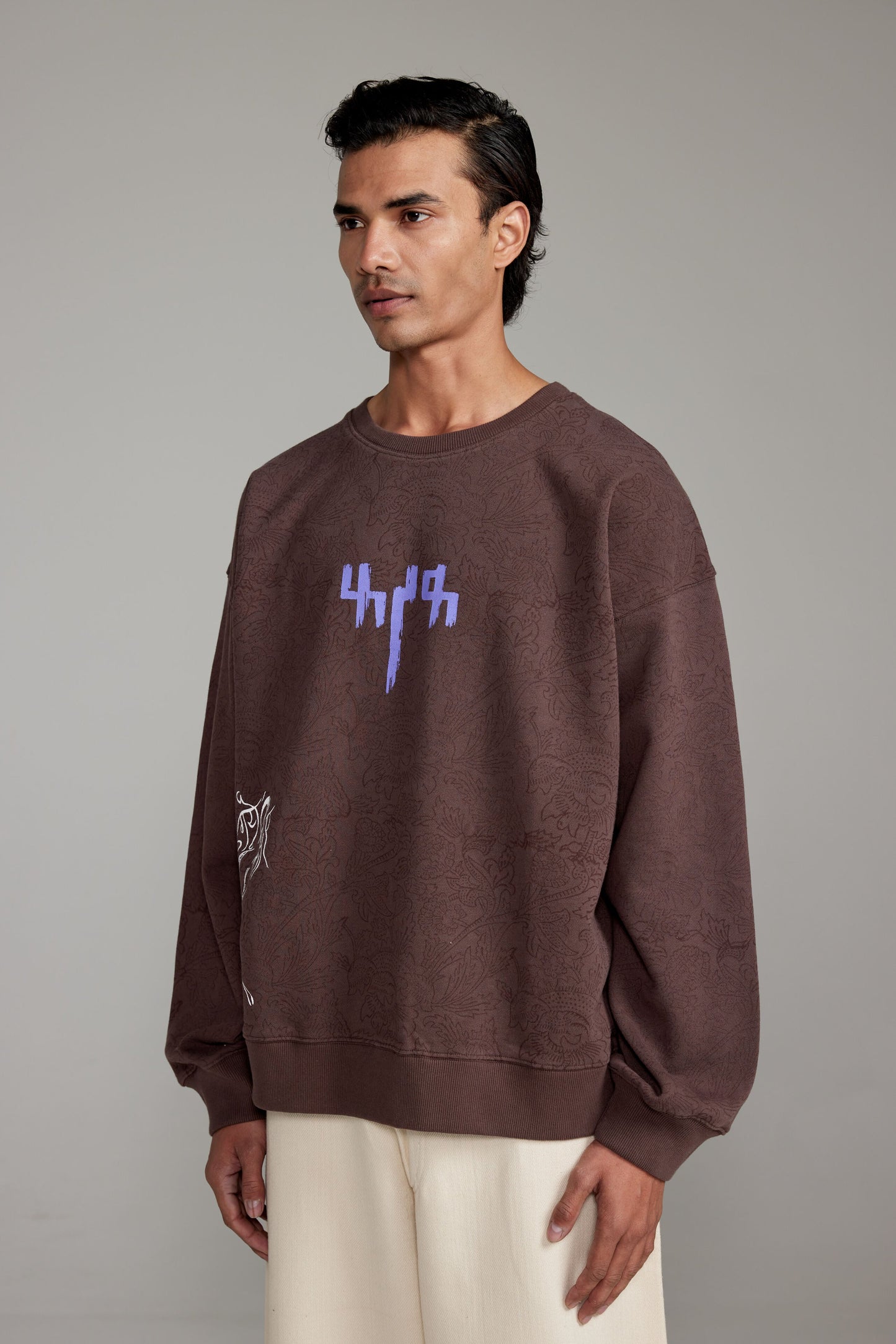 Raat Akeli Hai Blockprinted  Sweatshirt
