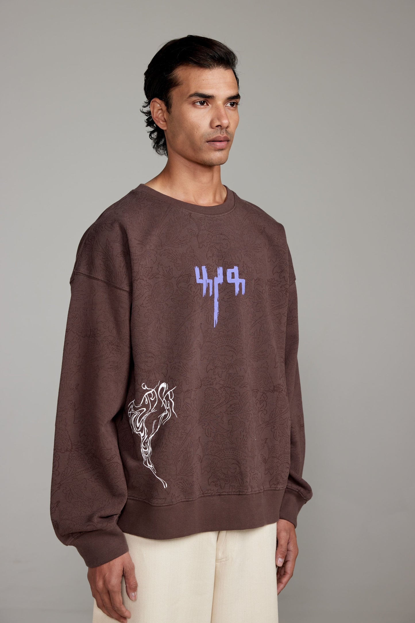 Raat Akeli Hai Blockprinted  Sweatshirt