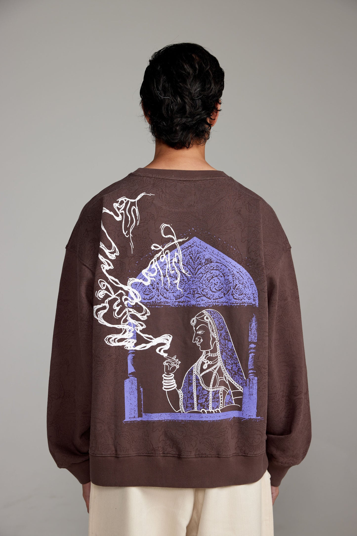 Raat Akeli Hai Blockprinted  Sweatshirt