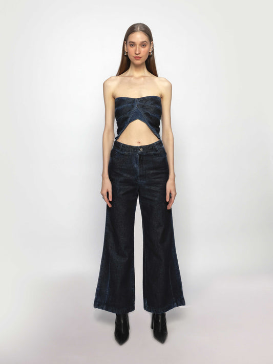 Diffused Denim Pants