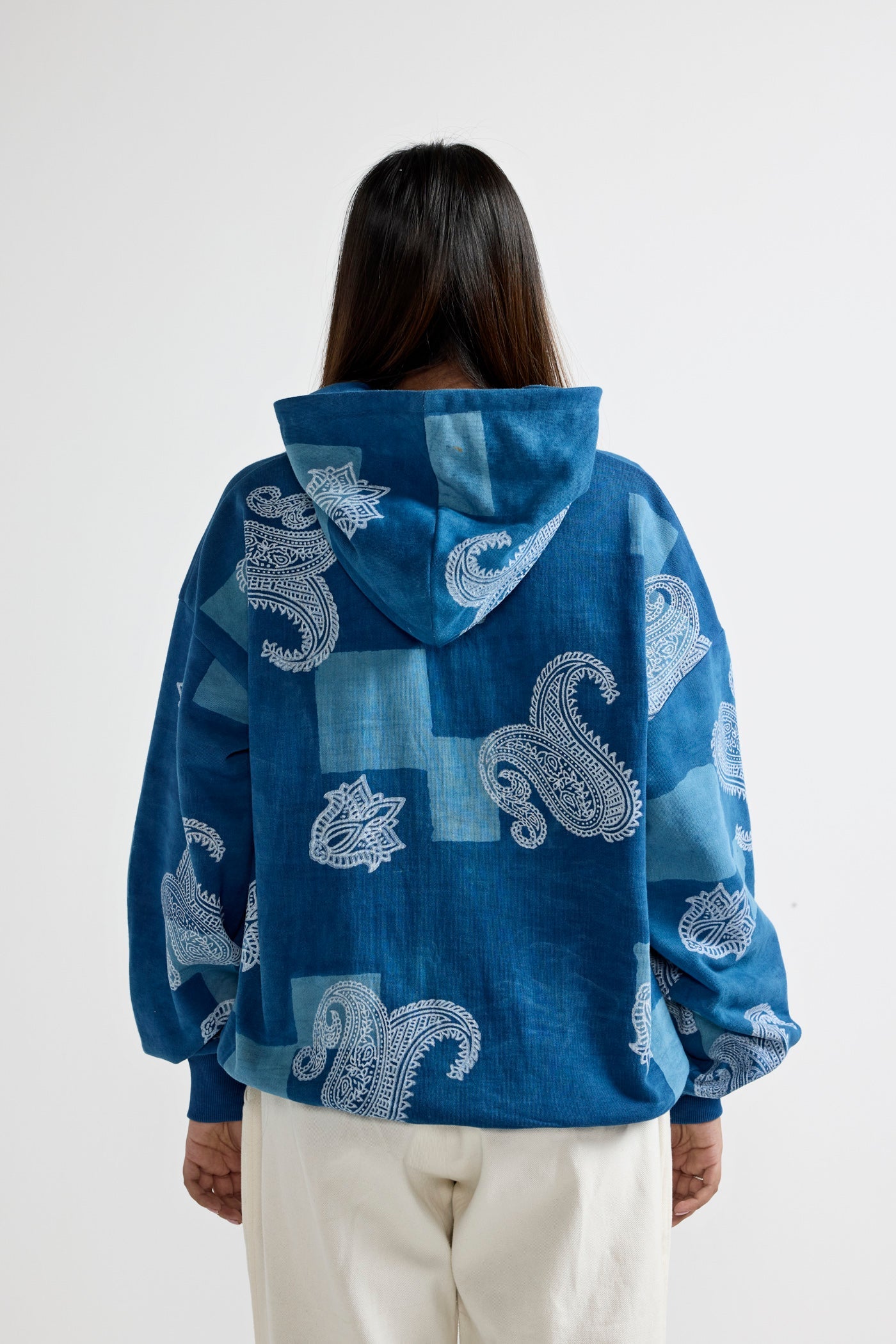 Unisex Handmade Indigo Hoodie