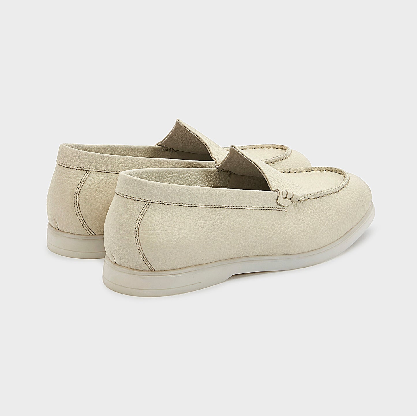 Nagra Loafer | Pearl White Leather
