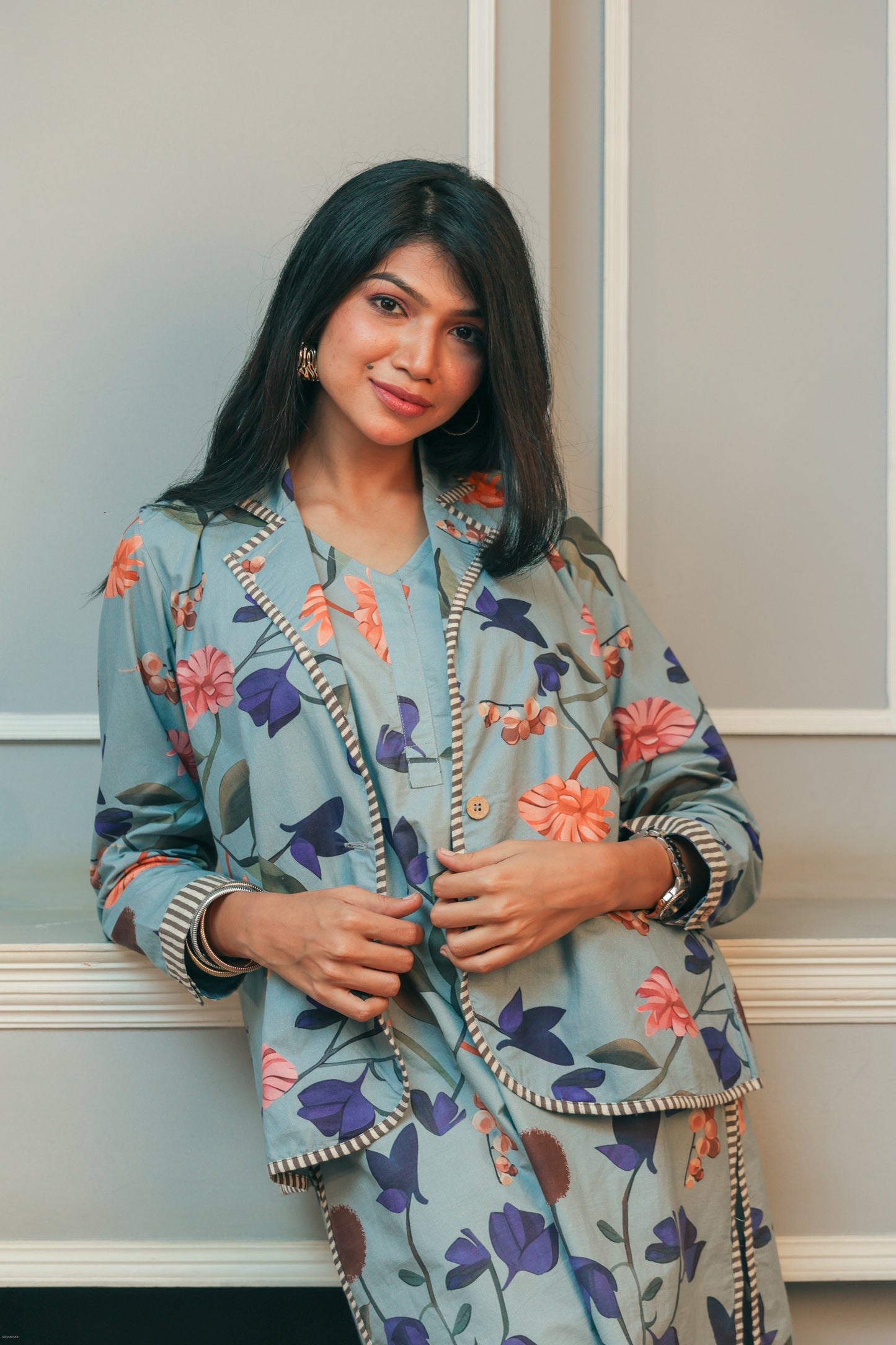 Printed Co-ord With Jacket