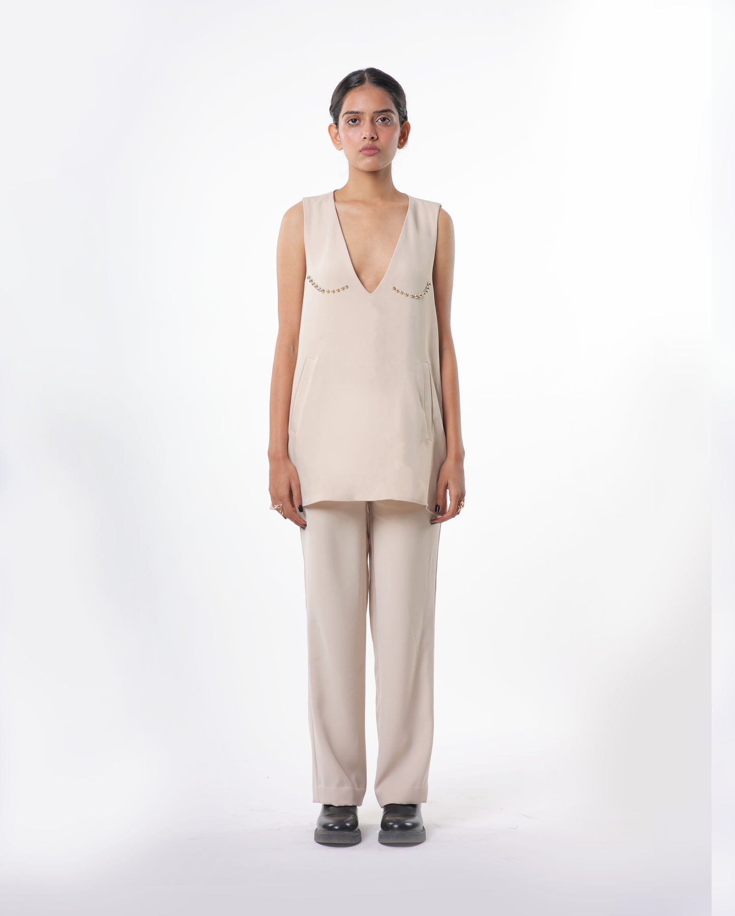 DOT DRESS with PANTS