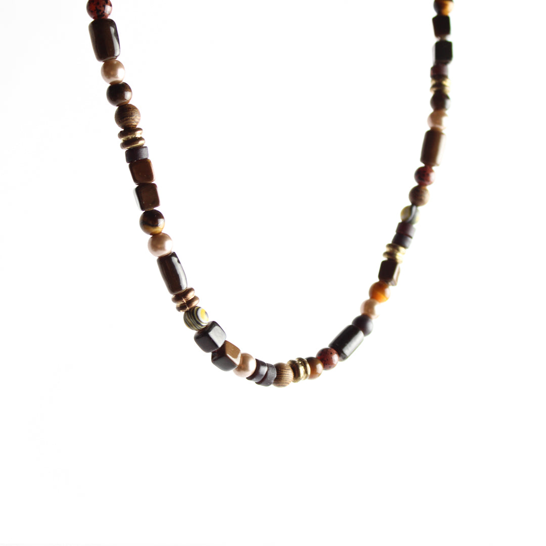 Brown Multibeaded Necklace