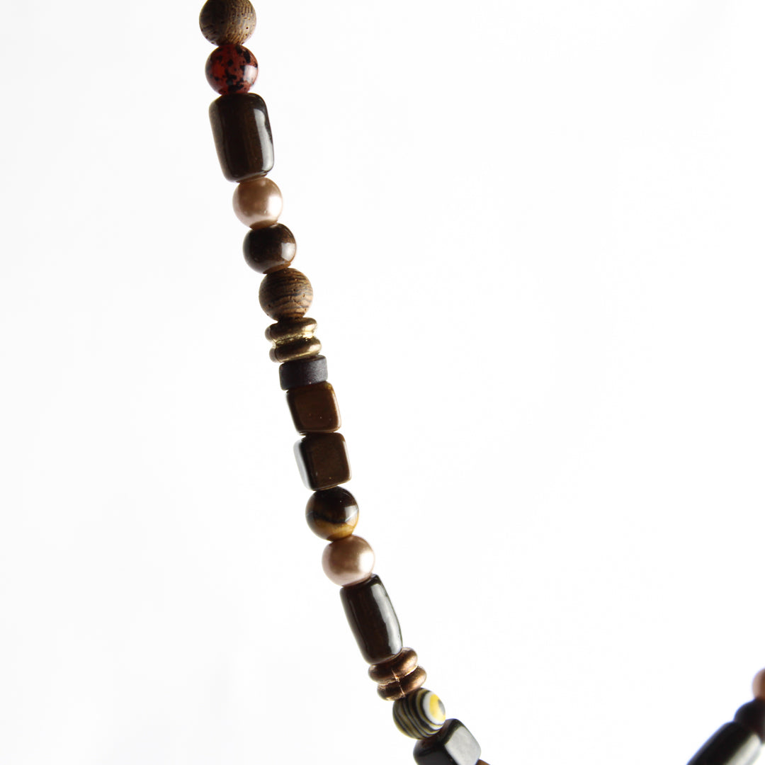 Brown Multibeaded Necklace