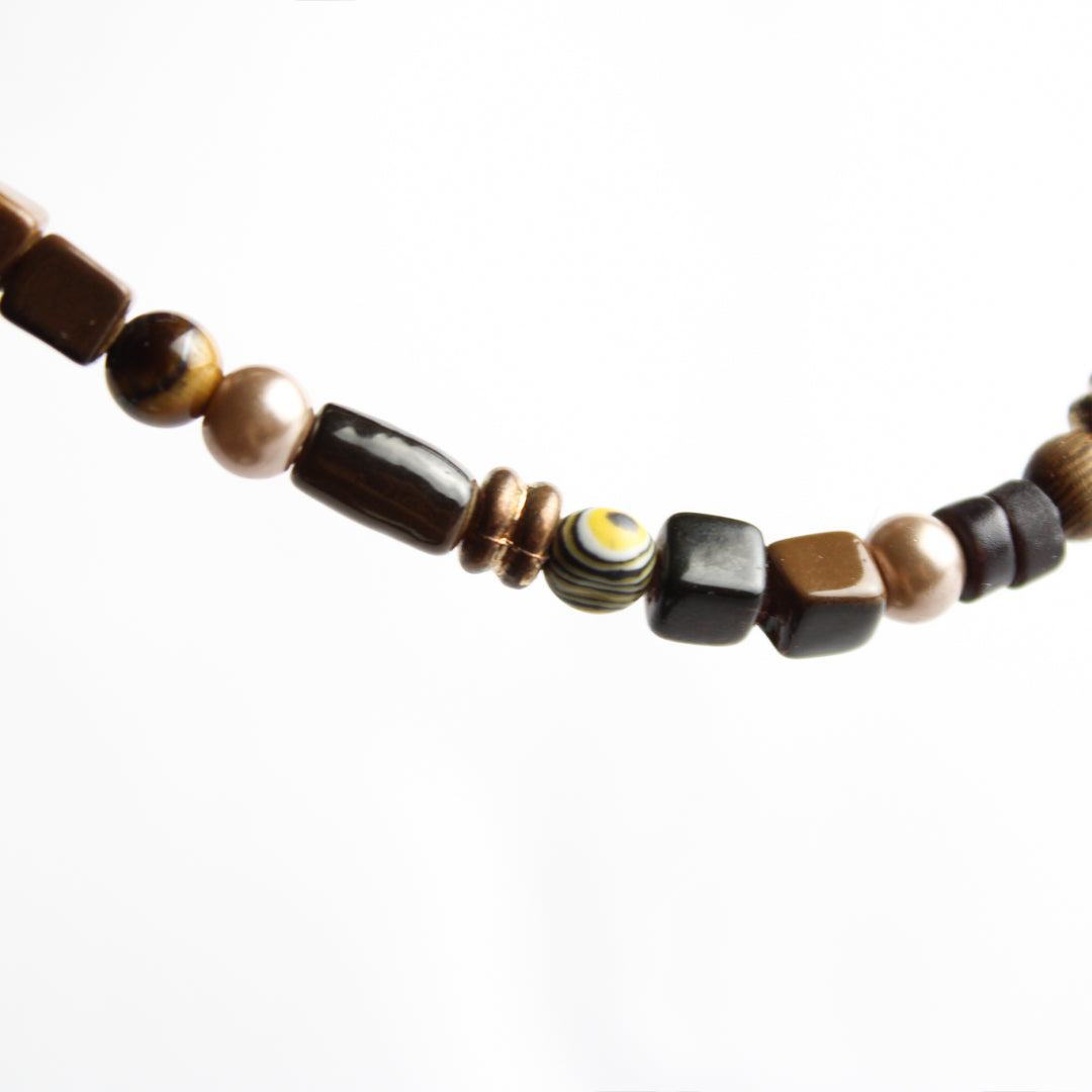 Brown Multibeaded Necklace