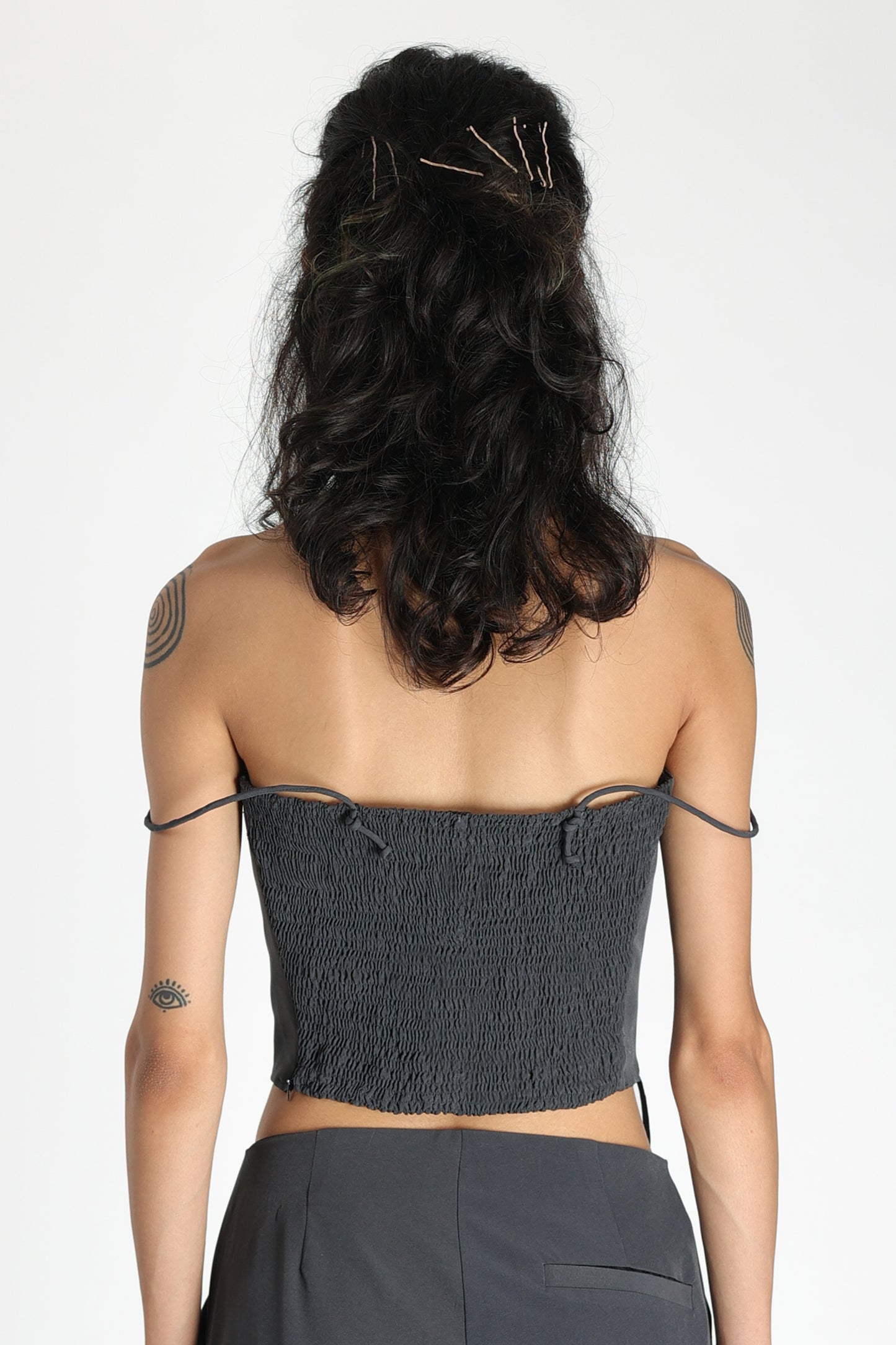 BUNNY EARS CORSET TOP PAIRED UP WITH ANGLE FLY PANTS