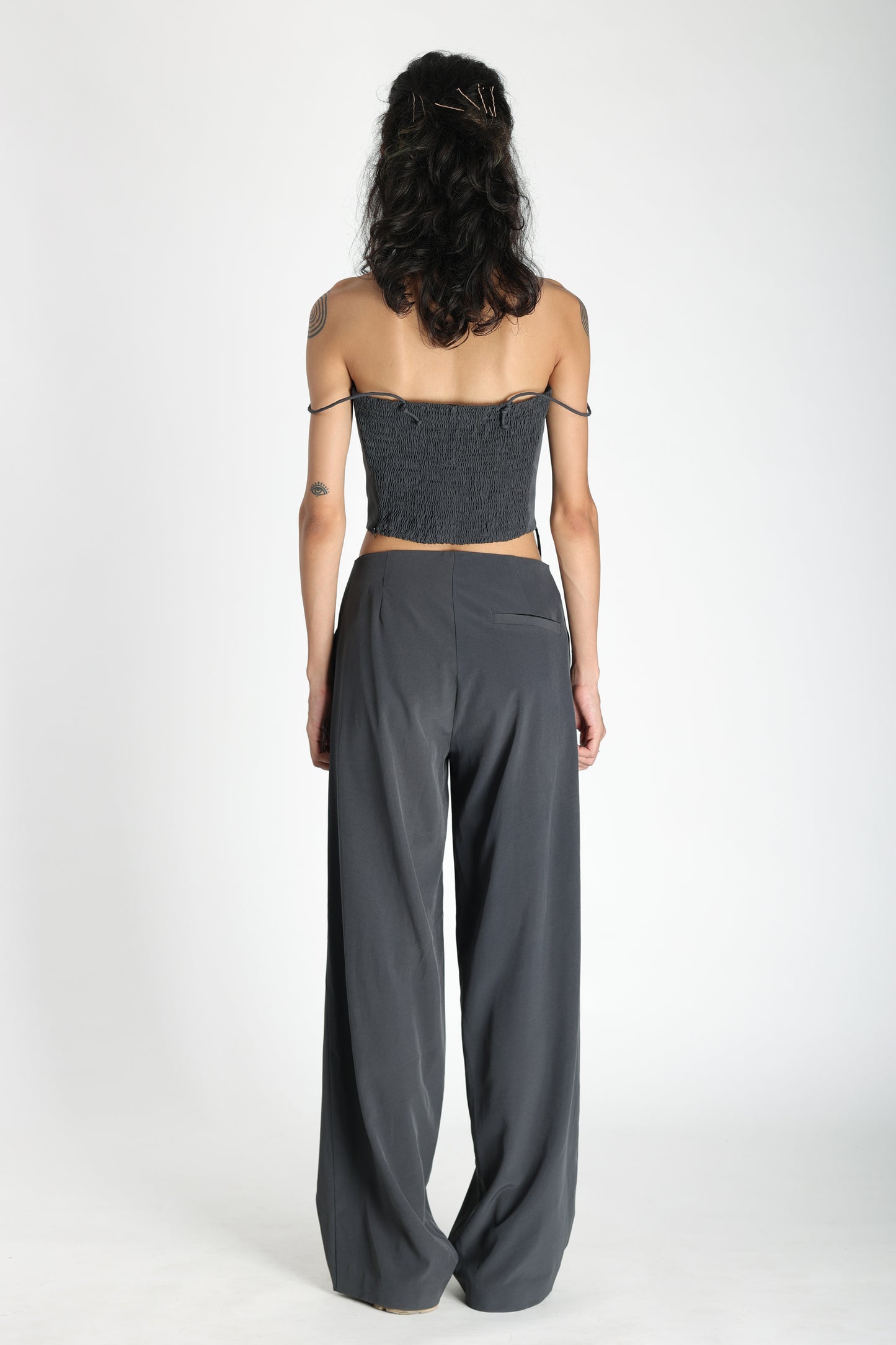 BUNNY EARS CORSET TOP PAIRED UP WITH ANGLE FLY PANTS