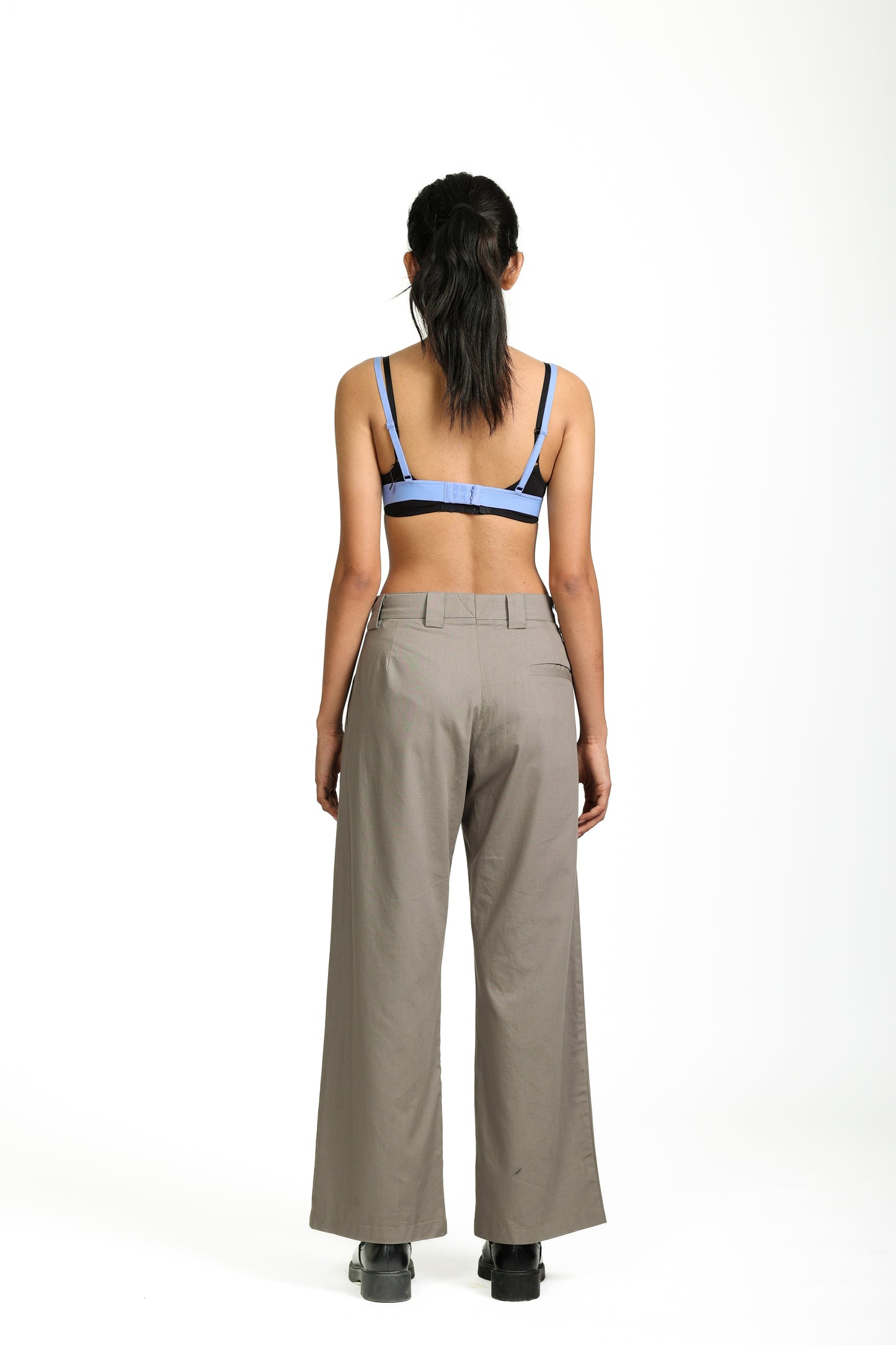 BOX-PLEAT PANTS