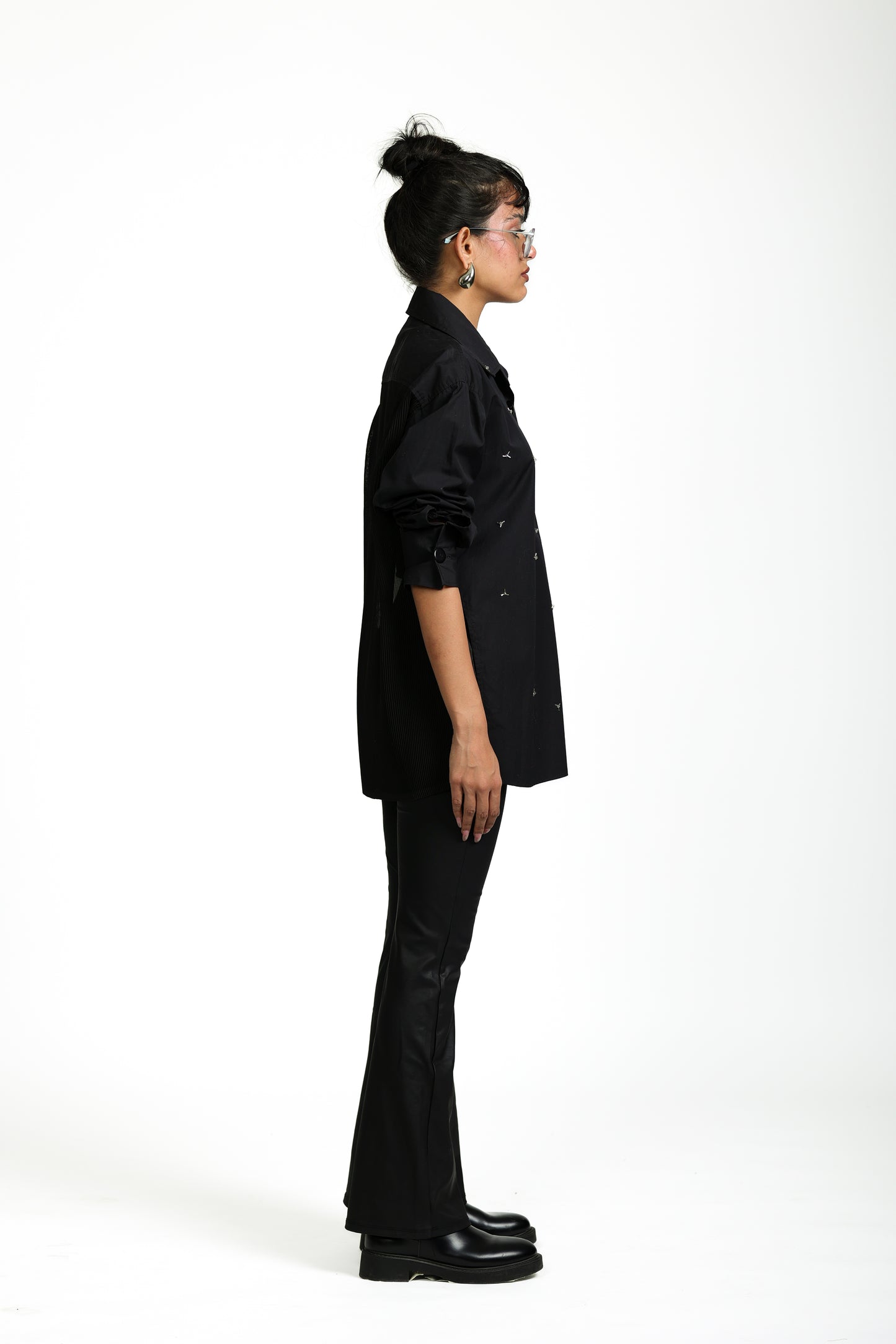 BLACK SHEER SHIRT