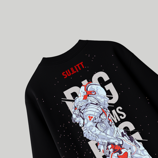 MOON WALKER BLACK OVERSIZED T-SHIRT