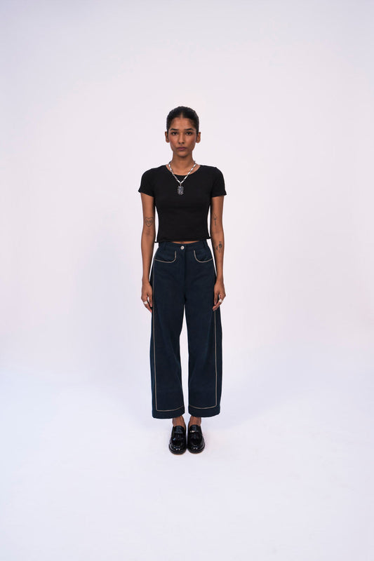 ZIPPER PANEL jeans,bottoms