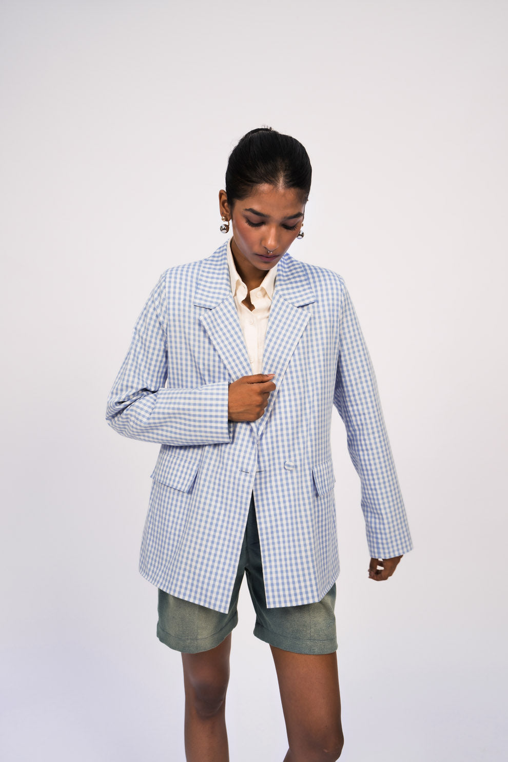 Gingham Blazer