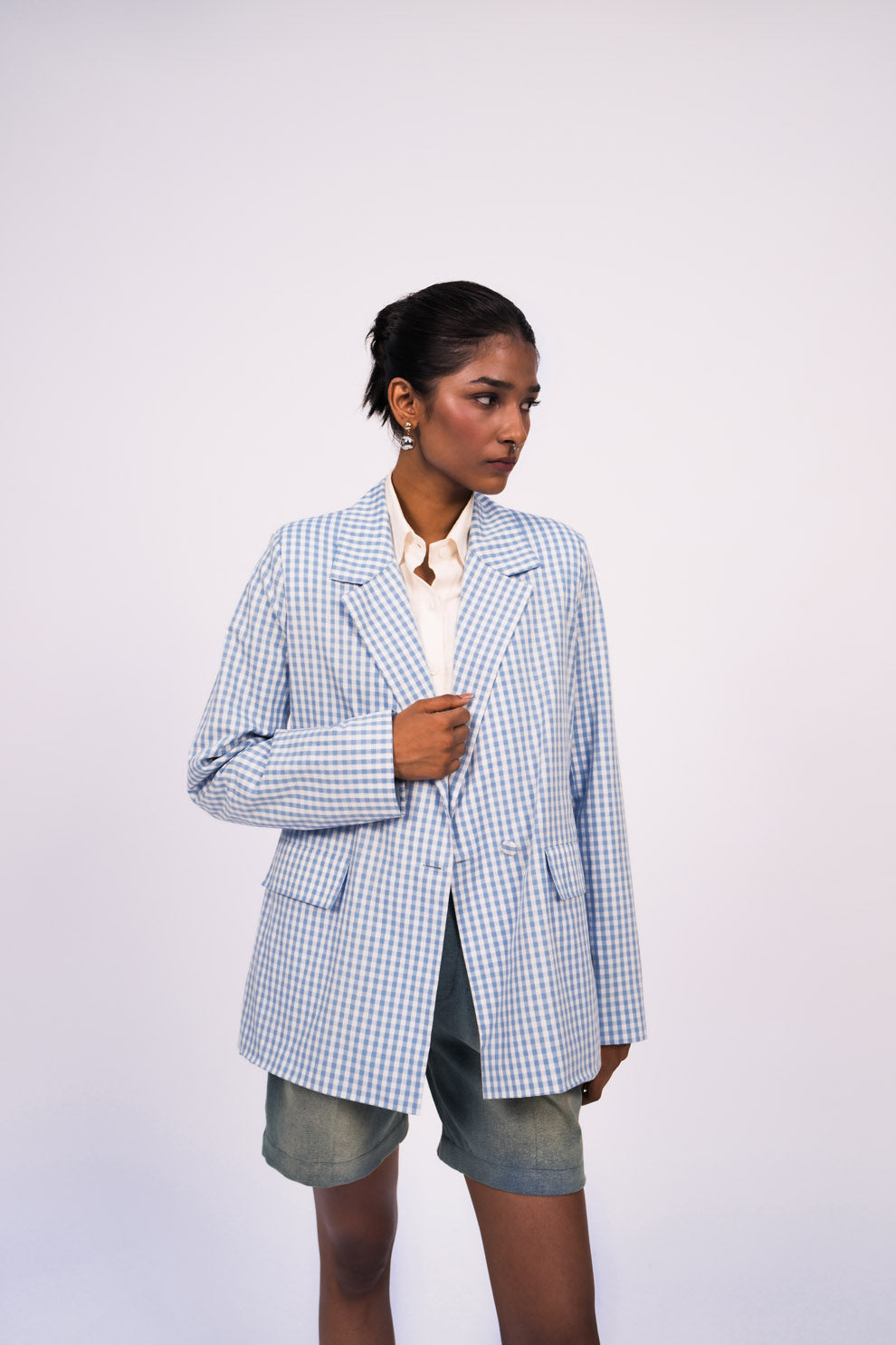 Gingham Blazer