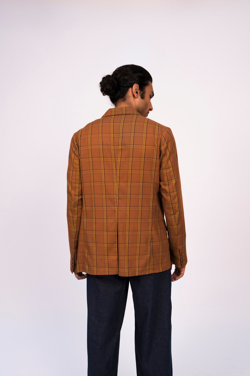 BROWN CHECK BLAZER