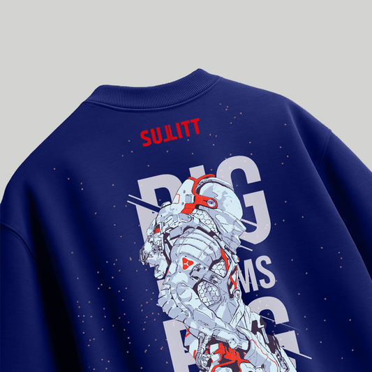 MOON WALKER BLUE OVERSIZED T-SHIRT