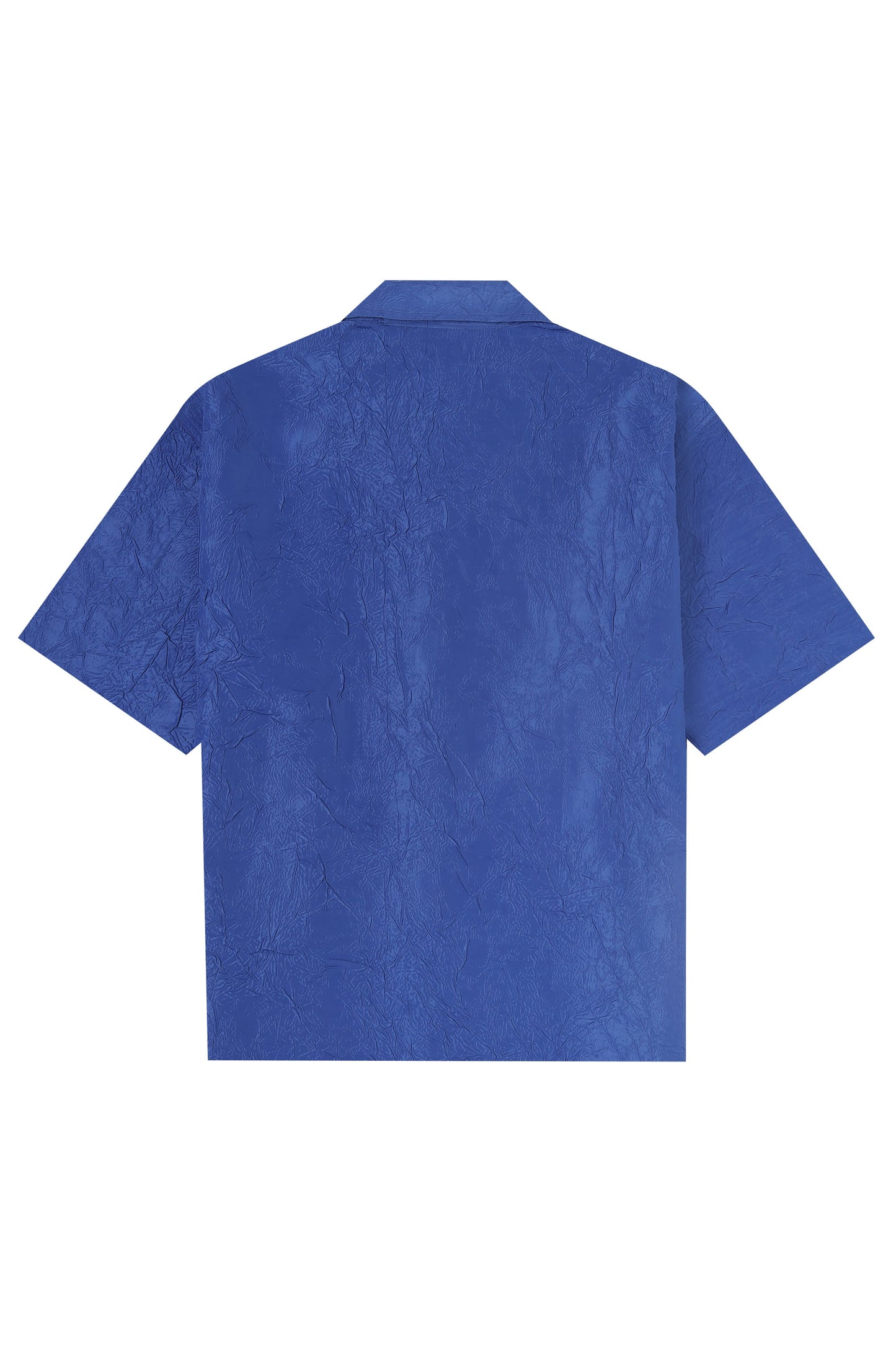 CRINKLED BLUE SHIRT