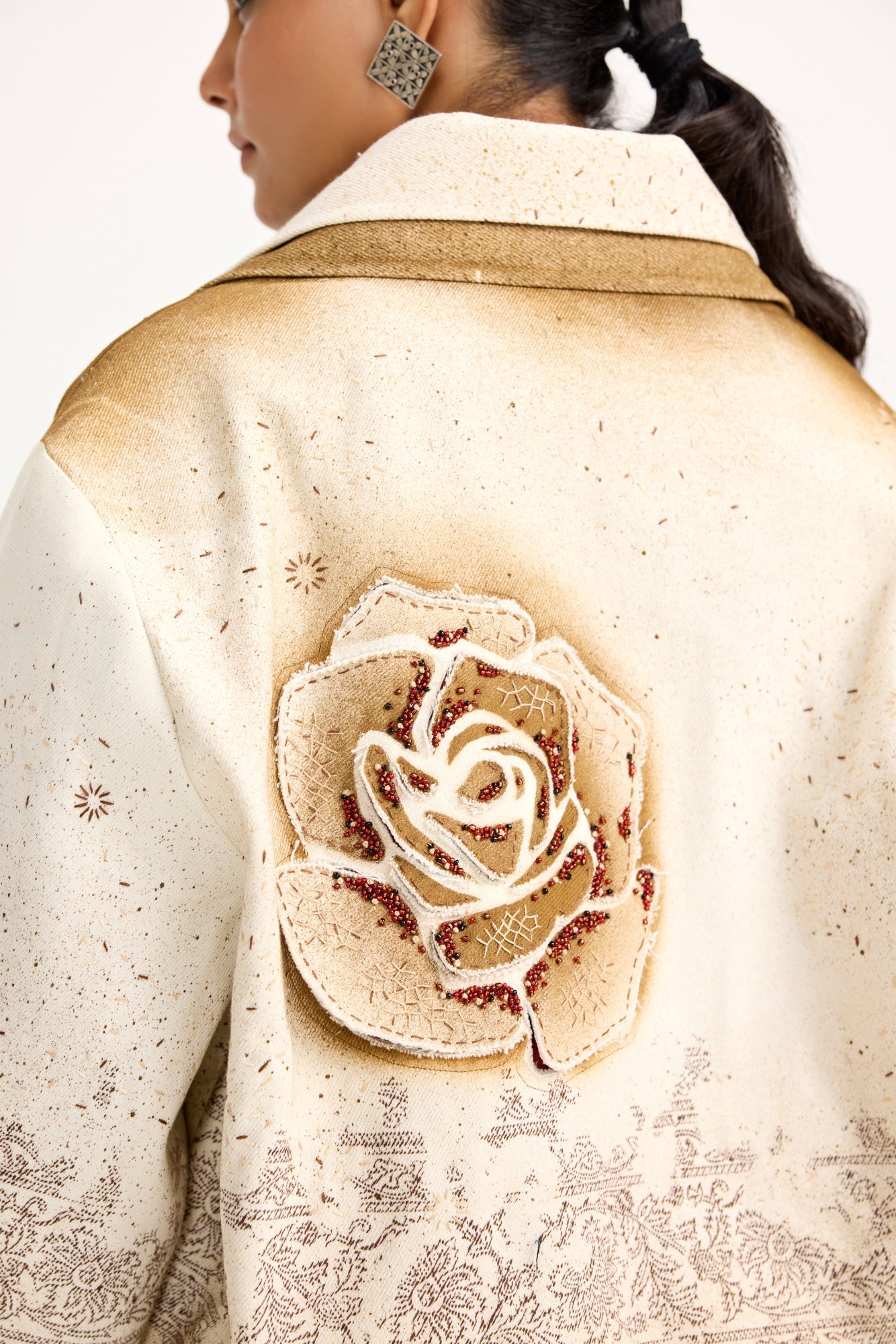 Unisex Burning Flower Handmade - Jacket