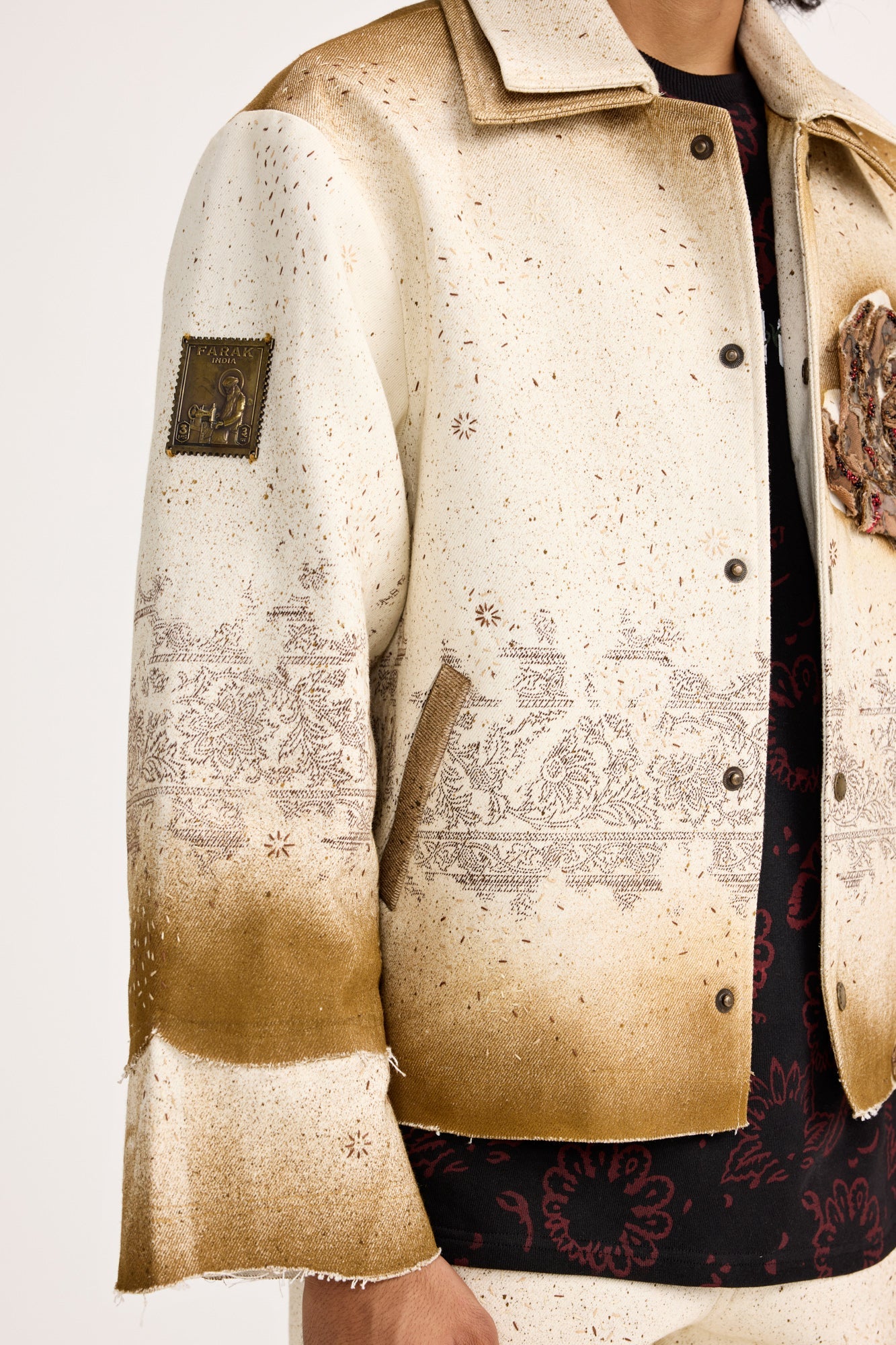 Unisex Burning Flower Handmade - Jacket