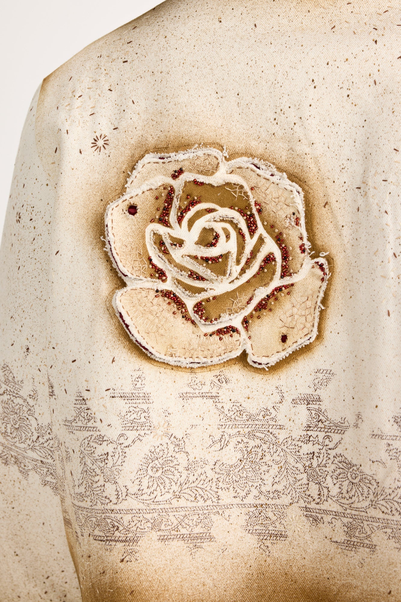 Unisex Burning Flower Handmade - Jacket