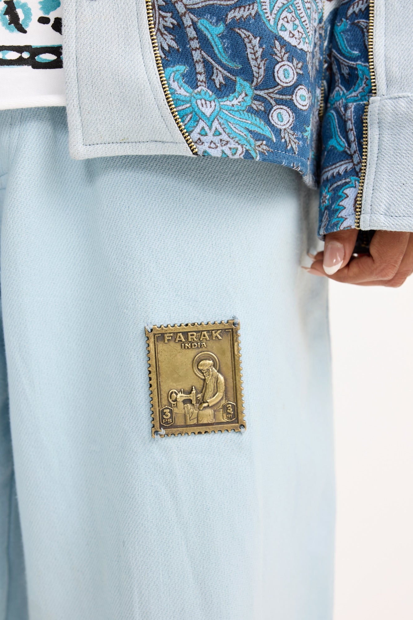 Unisex Sage Blue Handwoven - Pants