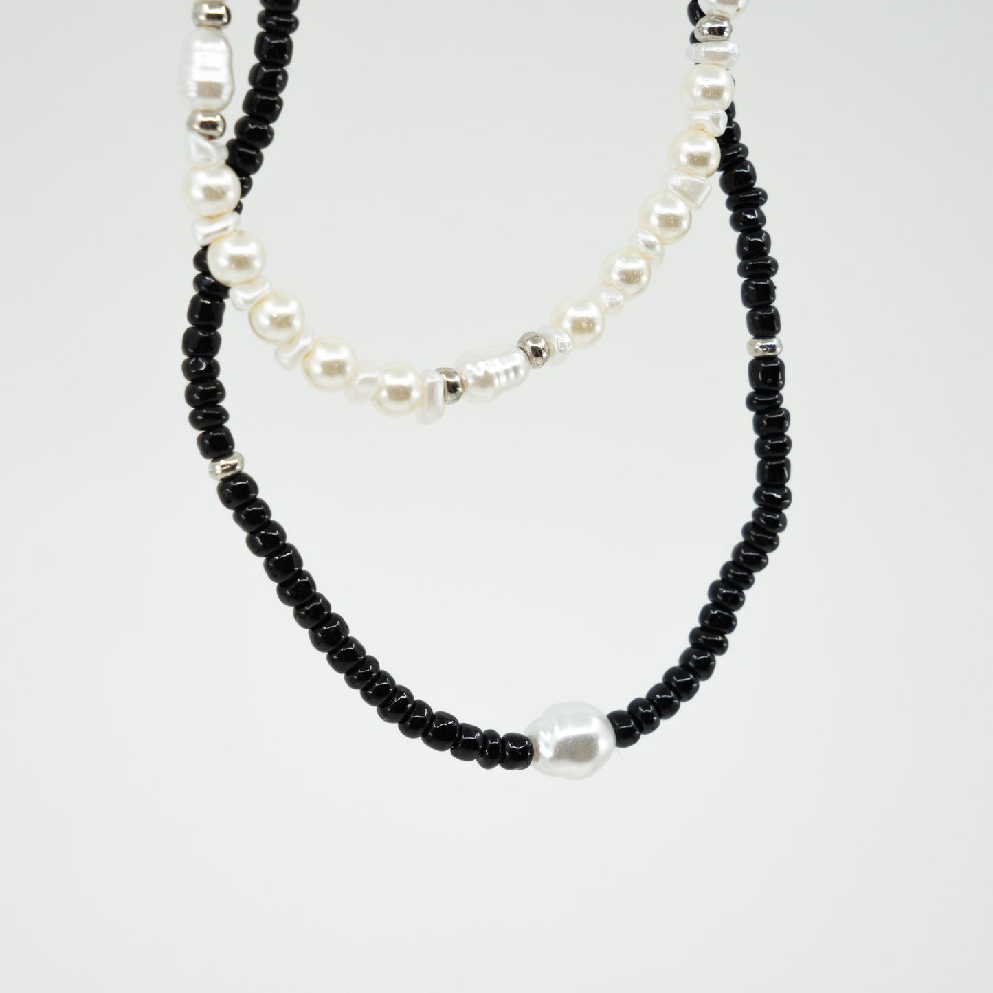 Midnight Pearl Layered Necklace