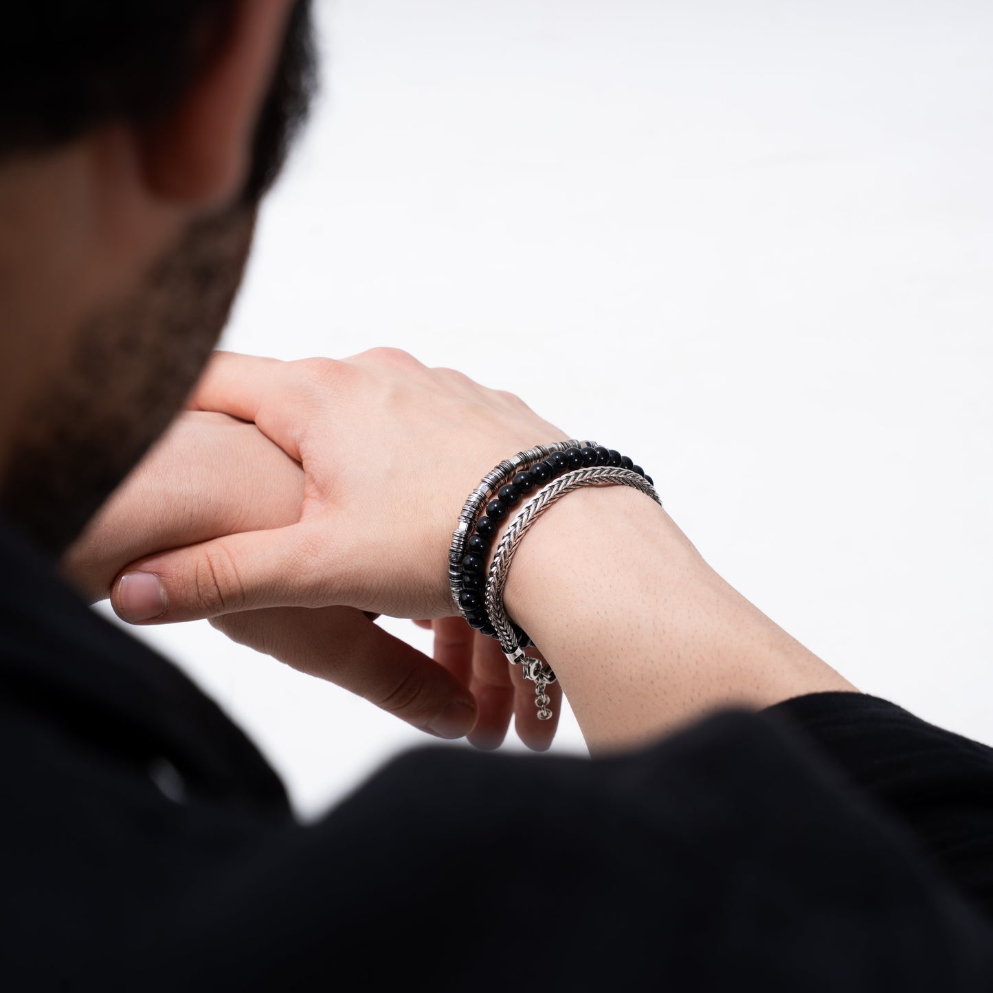 Silver Cascade Bracelet Stack