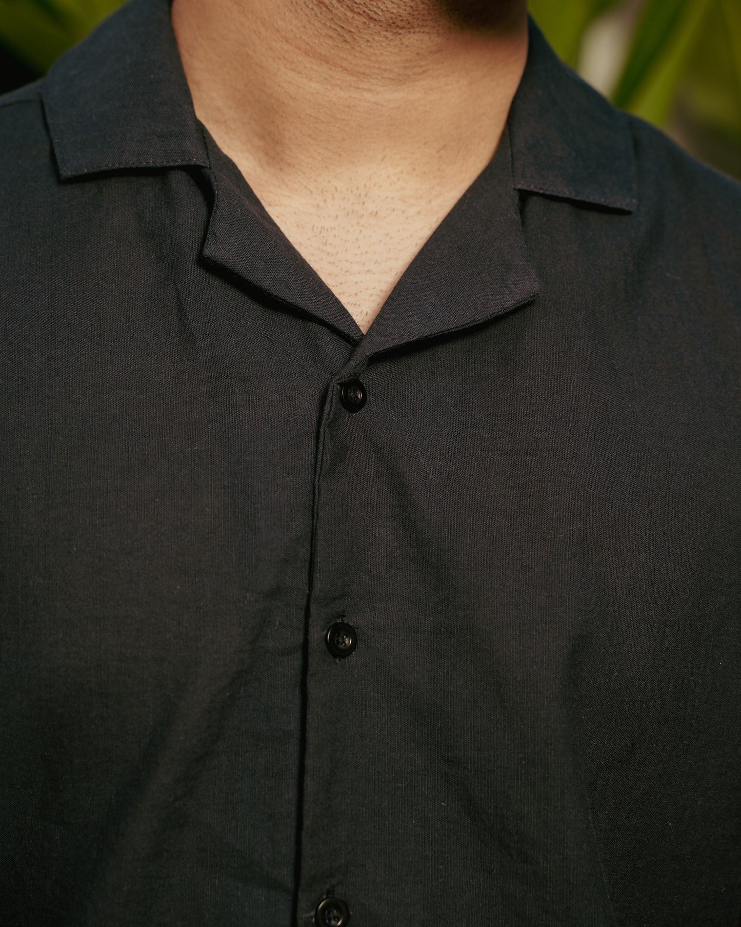 Block Turtle Ebony Side Patch Linen Shirt