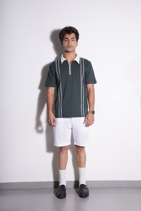 Racing Green Zip Tee