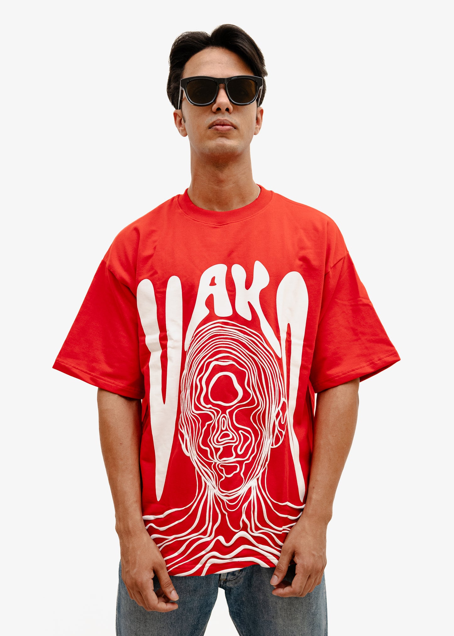 Unisex Art Face Red T-Shirt