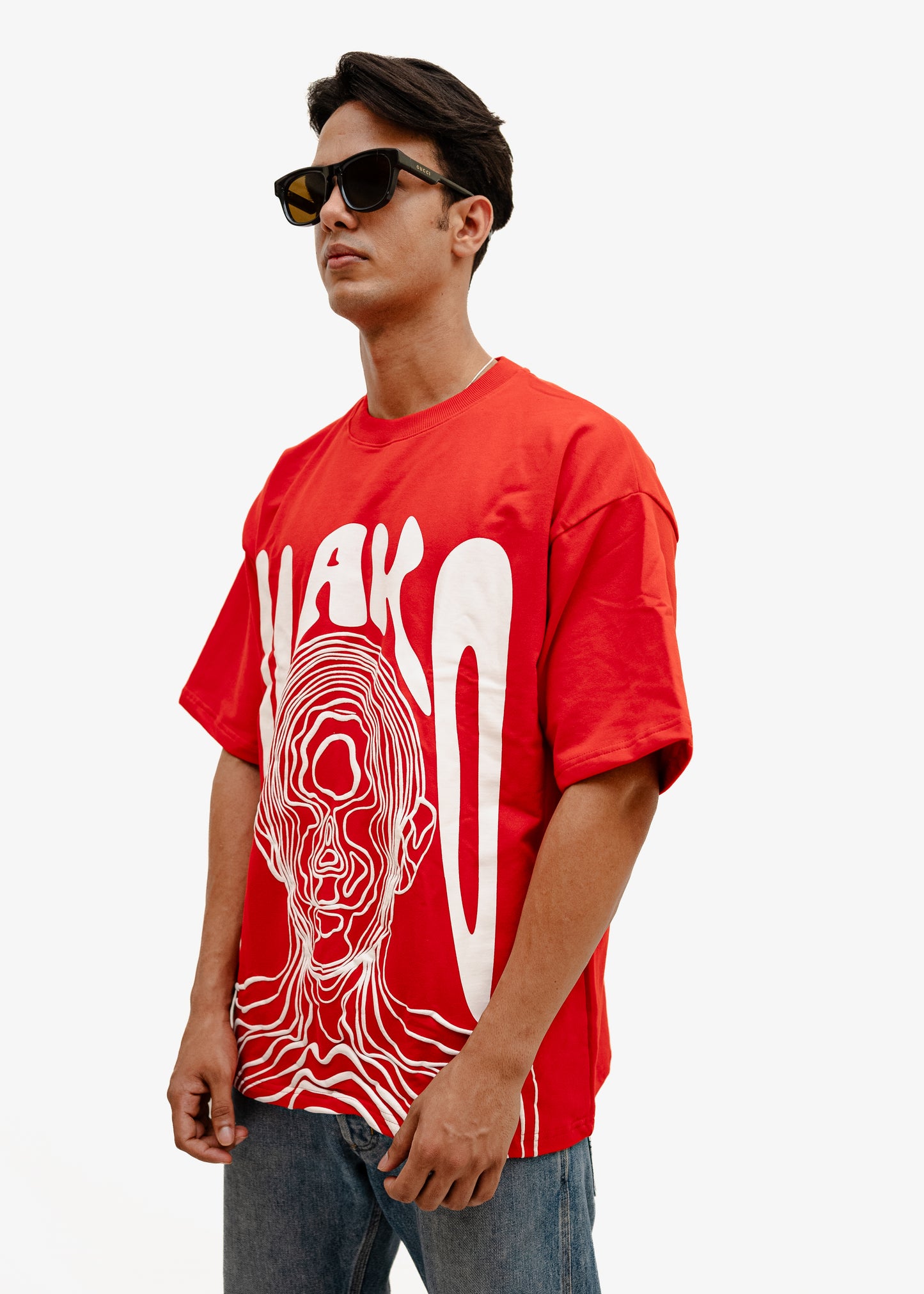 Unisex Art Face Red T-Shirt
