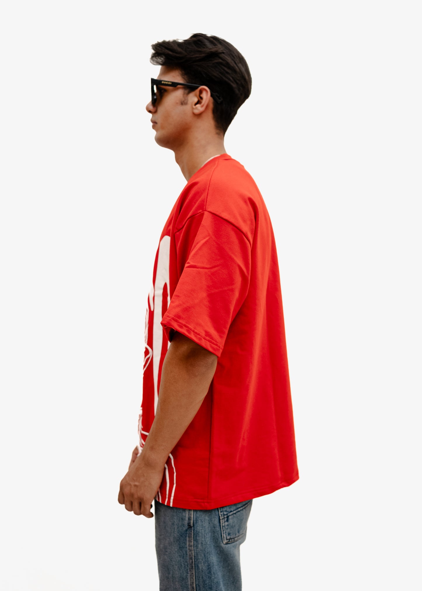 Unisex Art Face Red T-Shirt