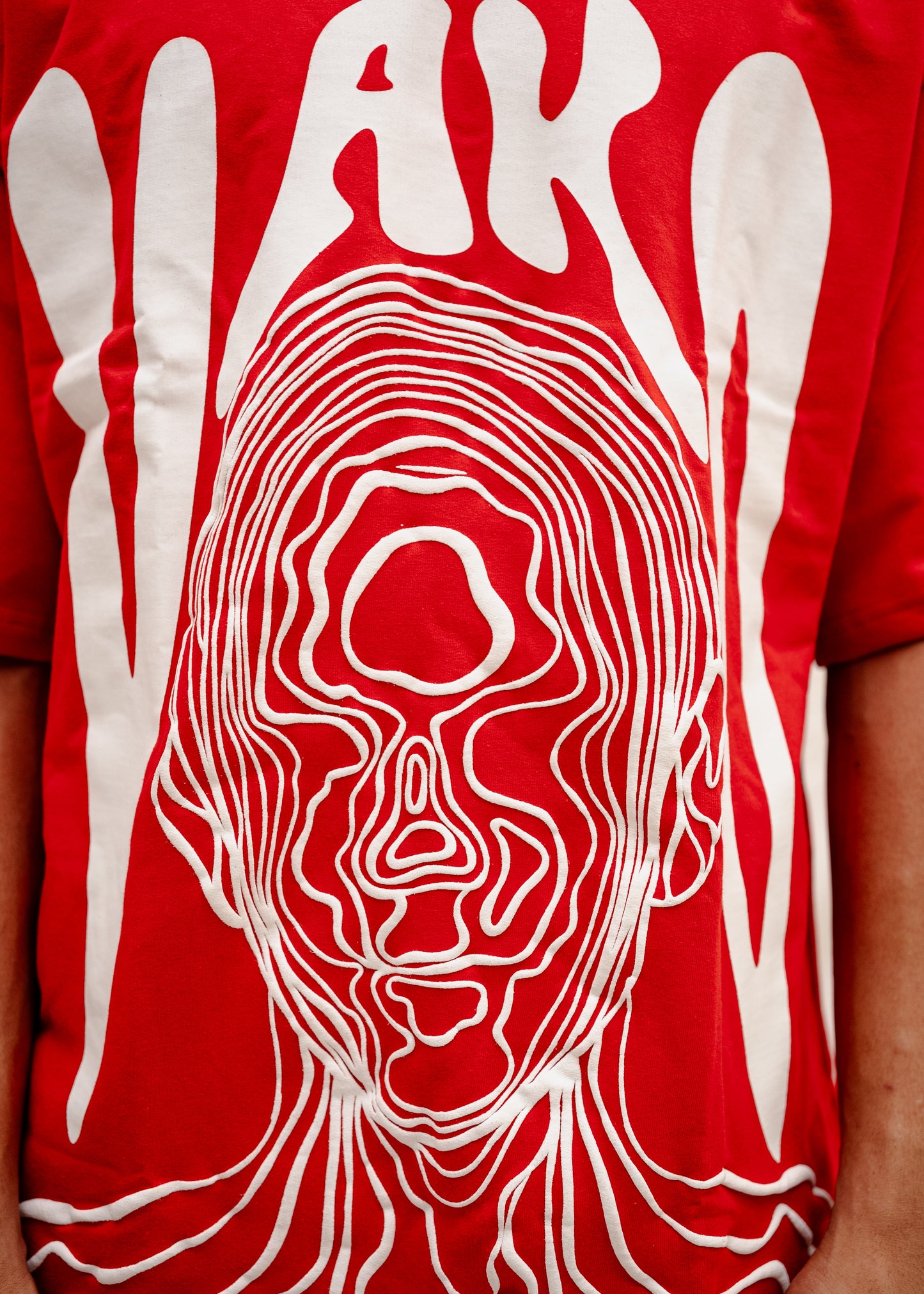 Unisex Art Face Red T-Shirt