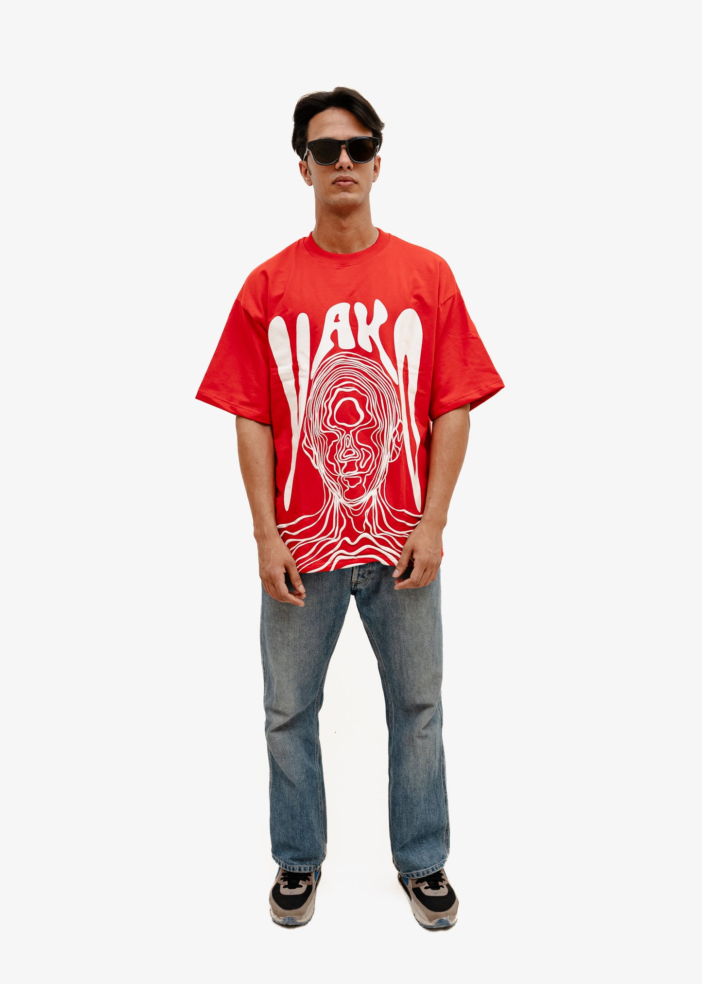 Unisex Art Face Red T-Shirt