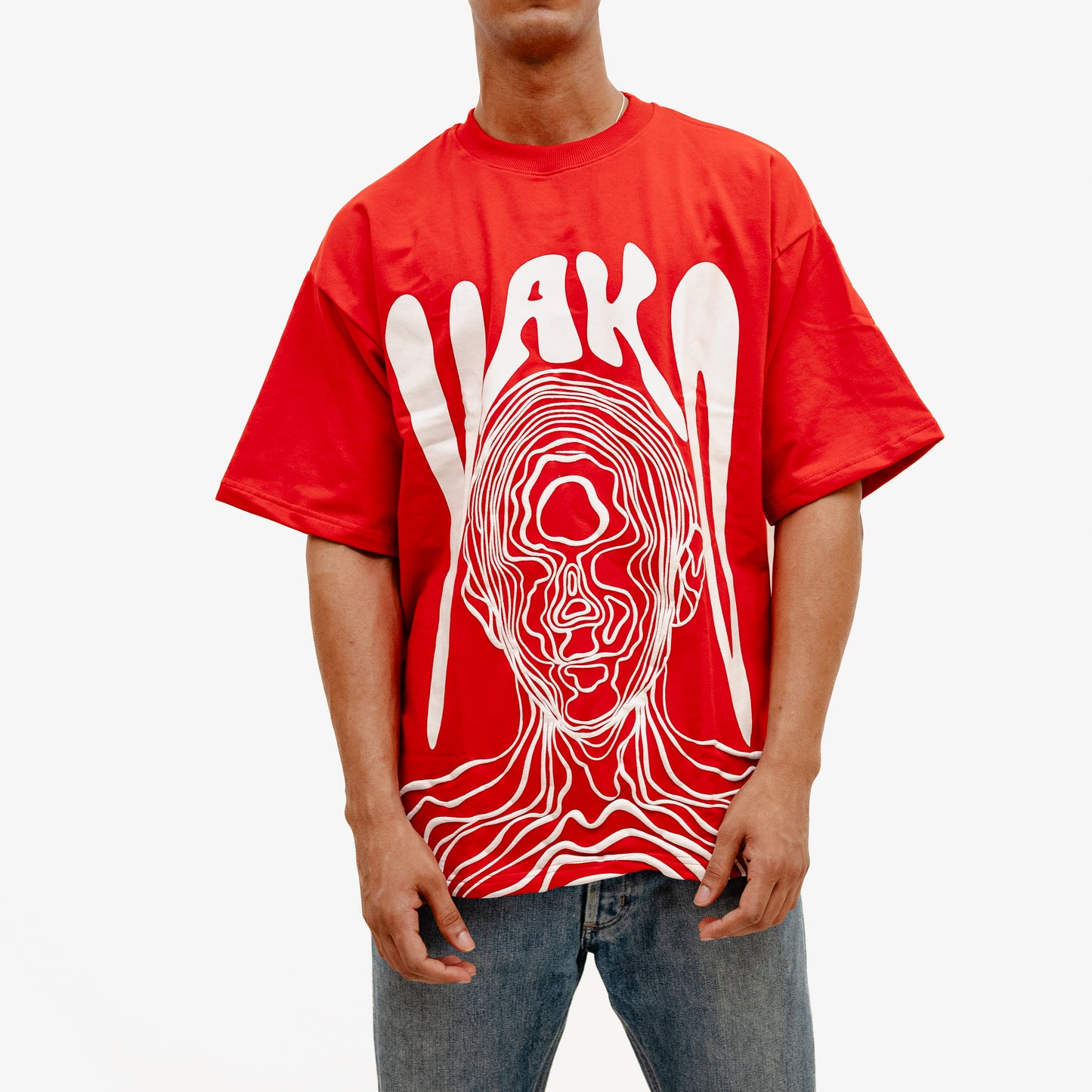 Unisex Art Face Red T-Shirt