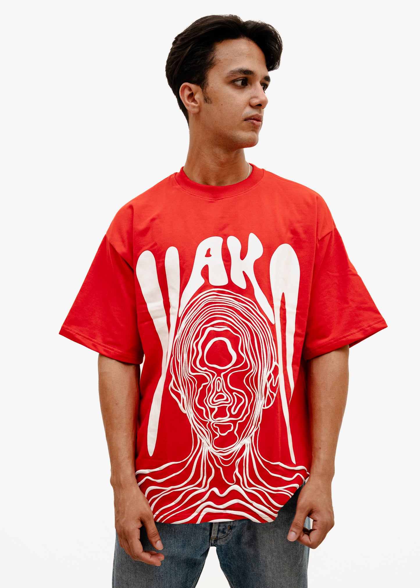 Unisex Art Face Red T-Shirt