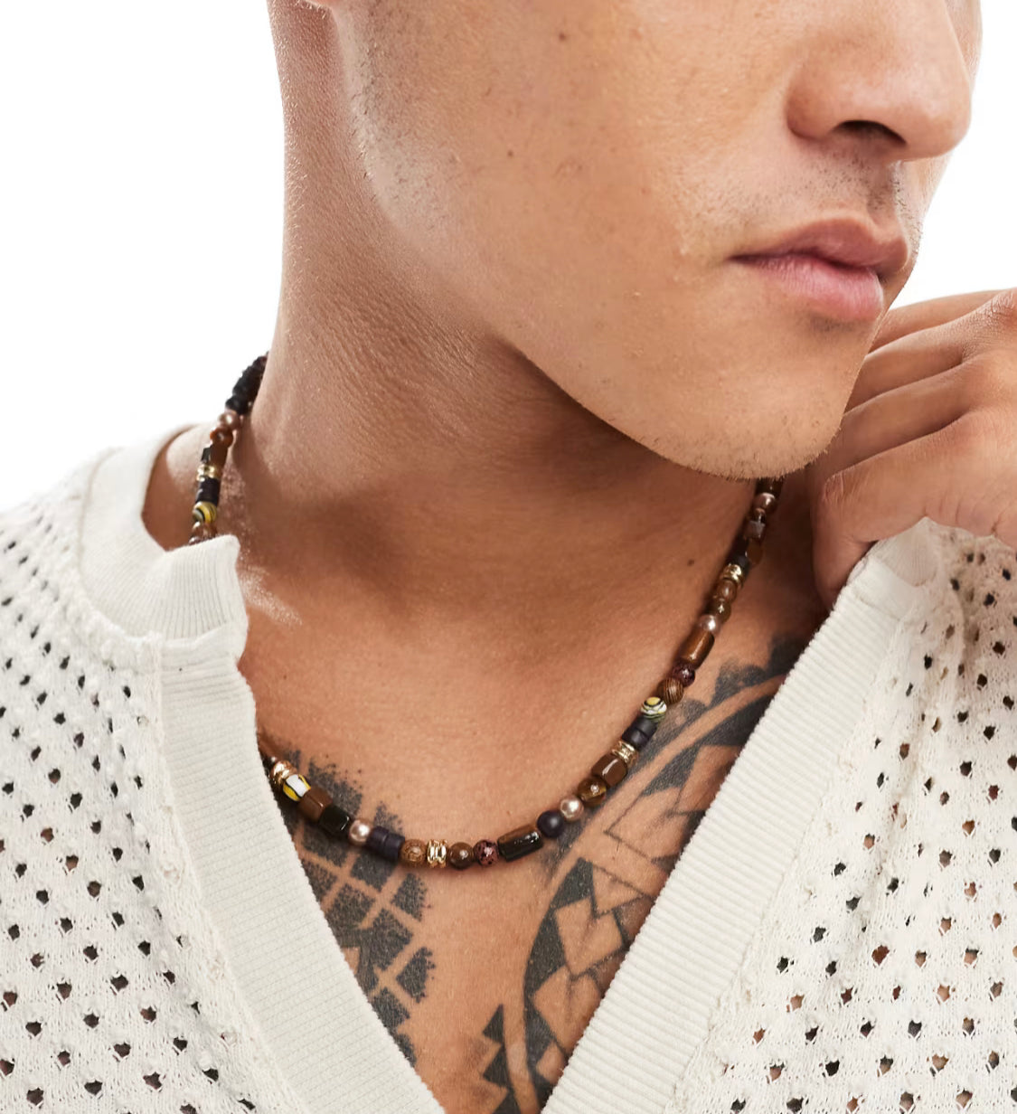 Brown Multibeaded Necklace