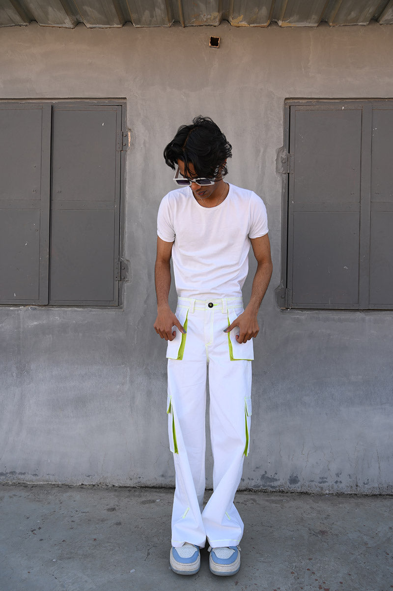 space utility pants white