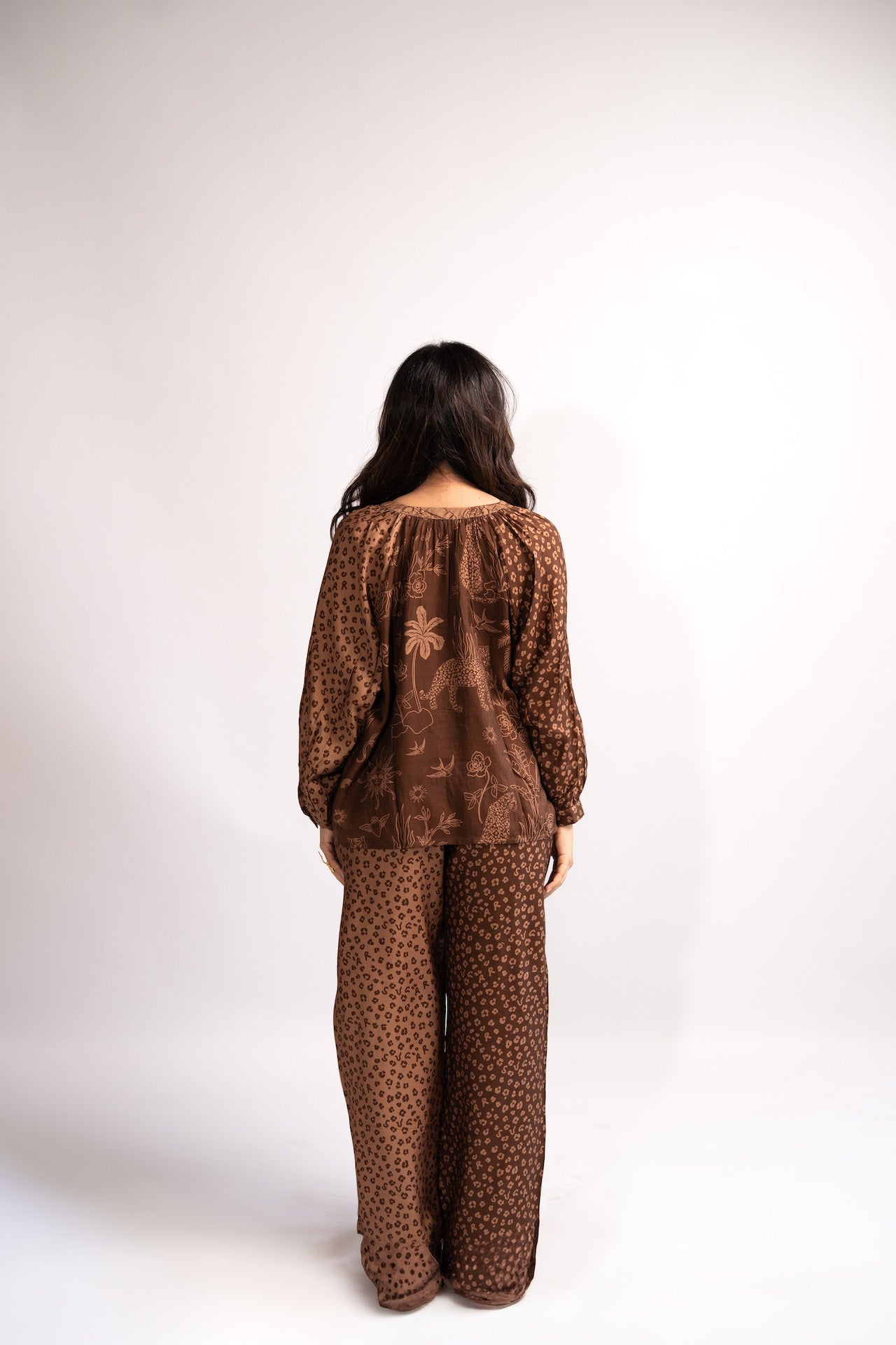 Safari balloon sleeve top + Pants