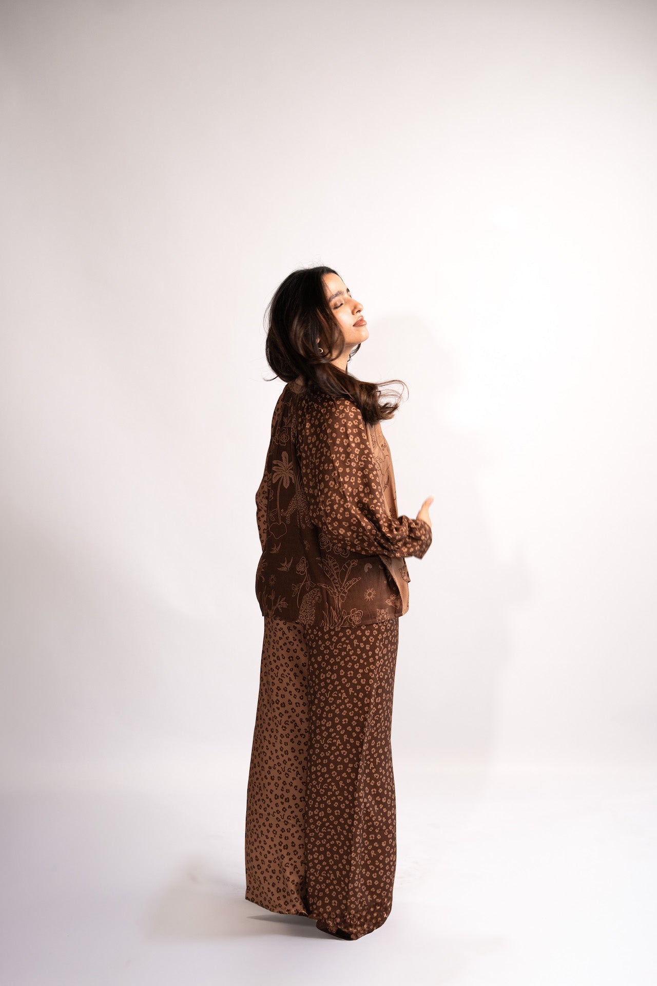Safari balloon sleeve top + Pants